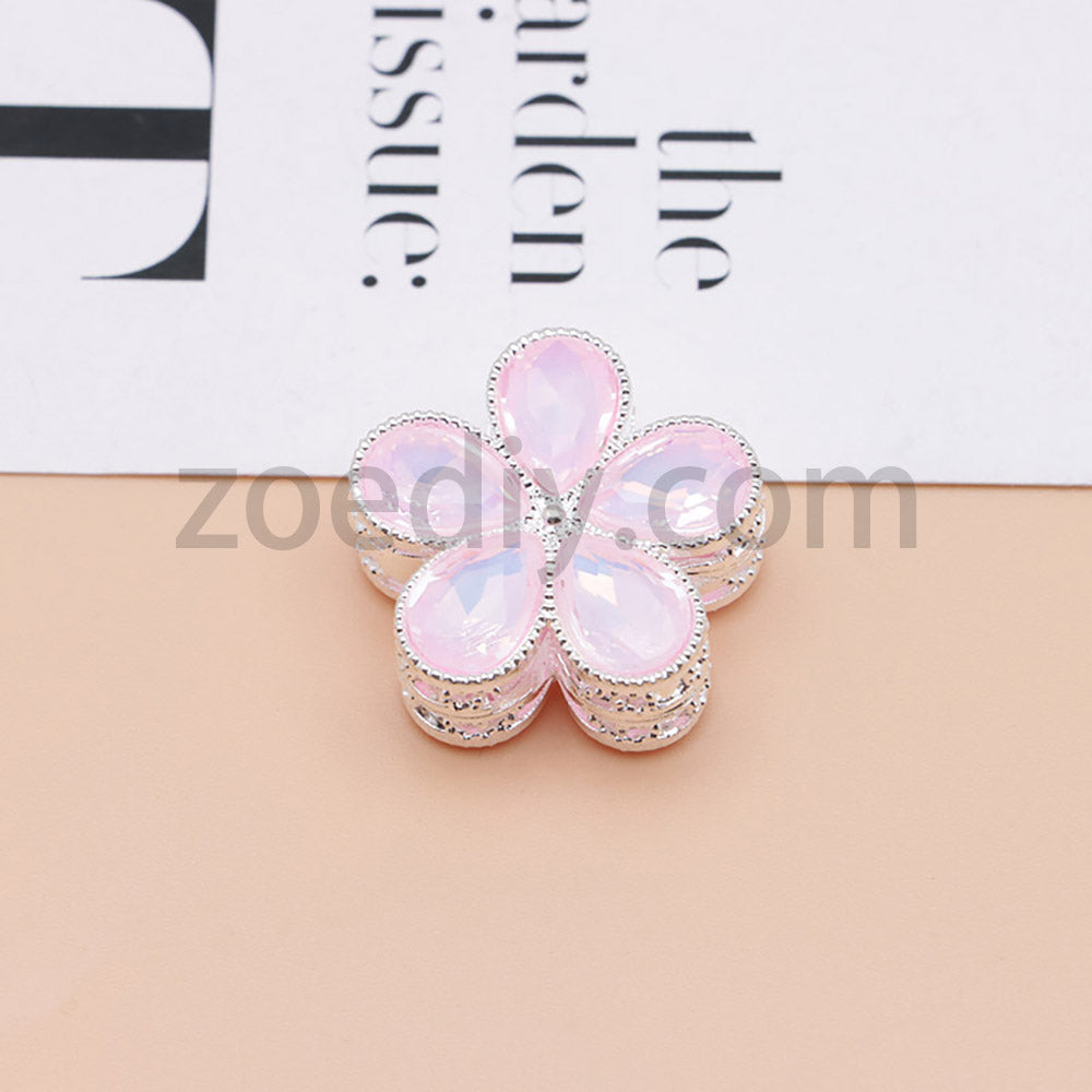 FS1642-25MM Mocha Diamond Flower Metal Beads Fit For Beadable Pen