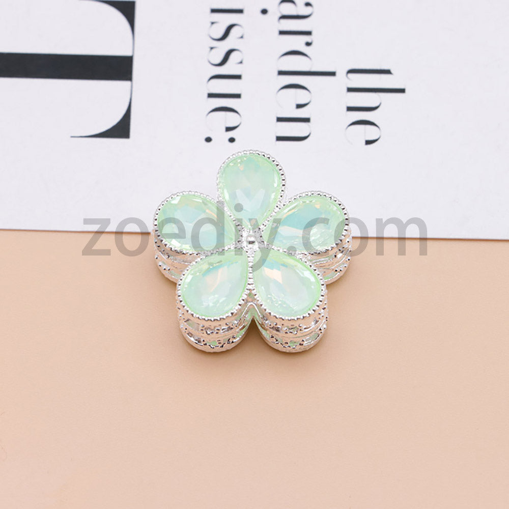 FS1642-25MM Mocha Diamond Flower Metal Beads Fit For Beadable Pen