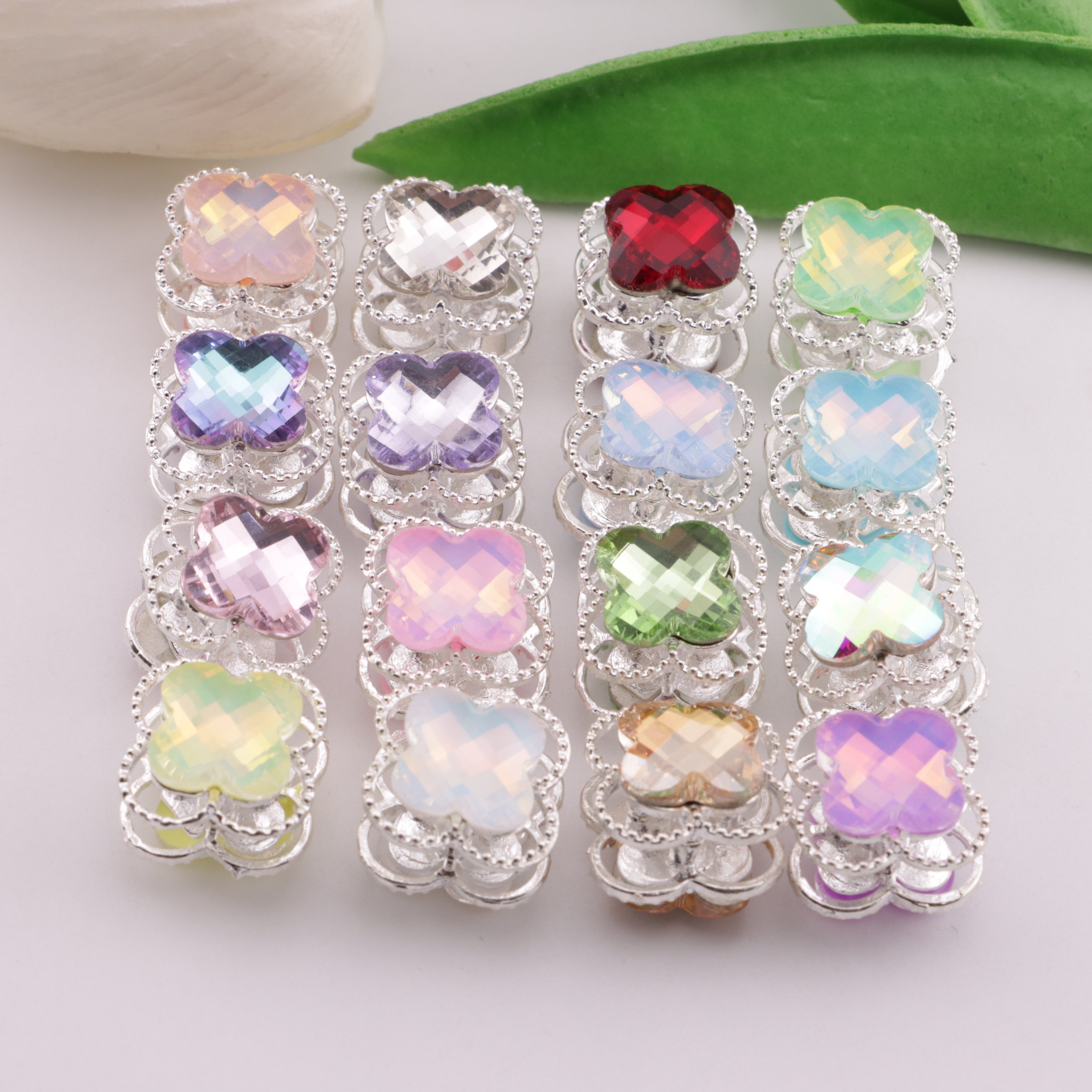 FS6304- Clover Alloy 4 Hole Metal Beads Fit For Beadable Pens