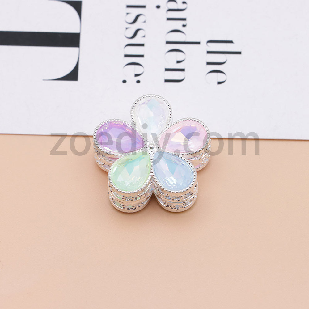 FS1642-25MM Mocha Diamond Flower Metal Beads Fit For Beadable Pen