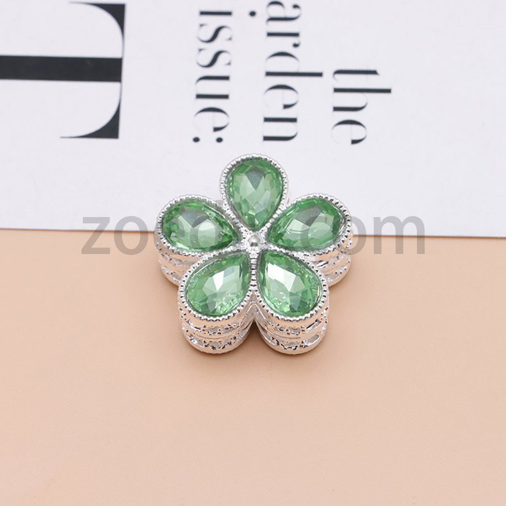 FS1642-25MM Mocha Diamond Flower Metal Beads Fit For Beadable Pen