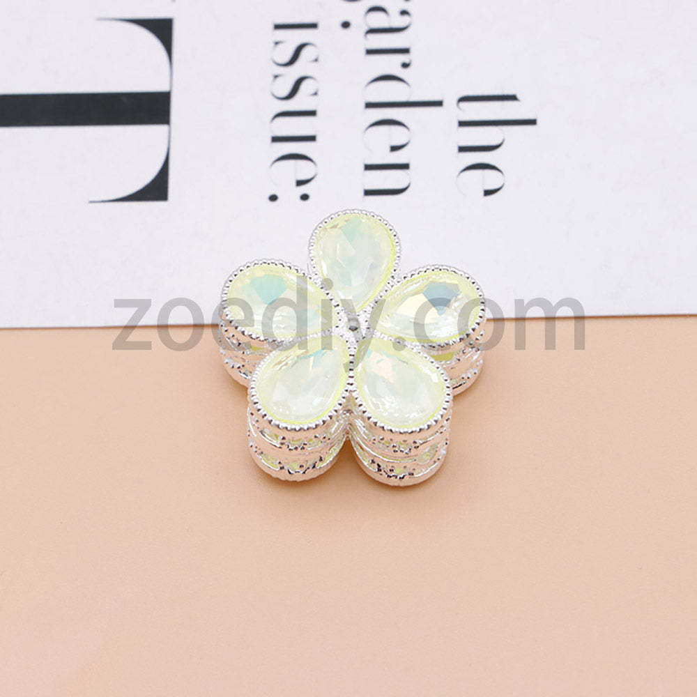 FS1642-25MM Mocha Diamond Flower Metal Beads Fit For Beadable Pen