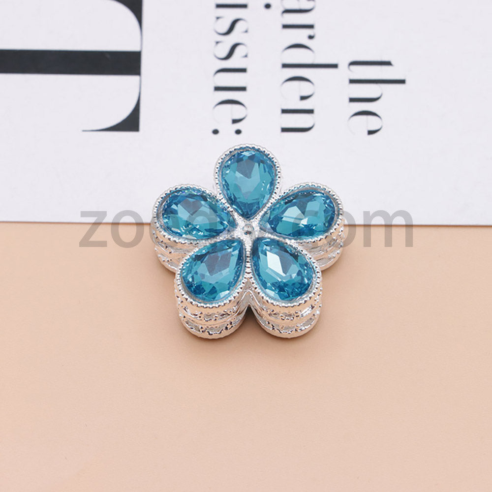FS1642-25MM Mocha Diamond Flower Metal Beads Fit For Beadable Pen
