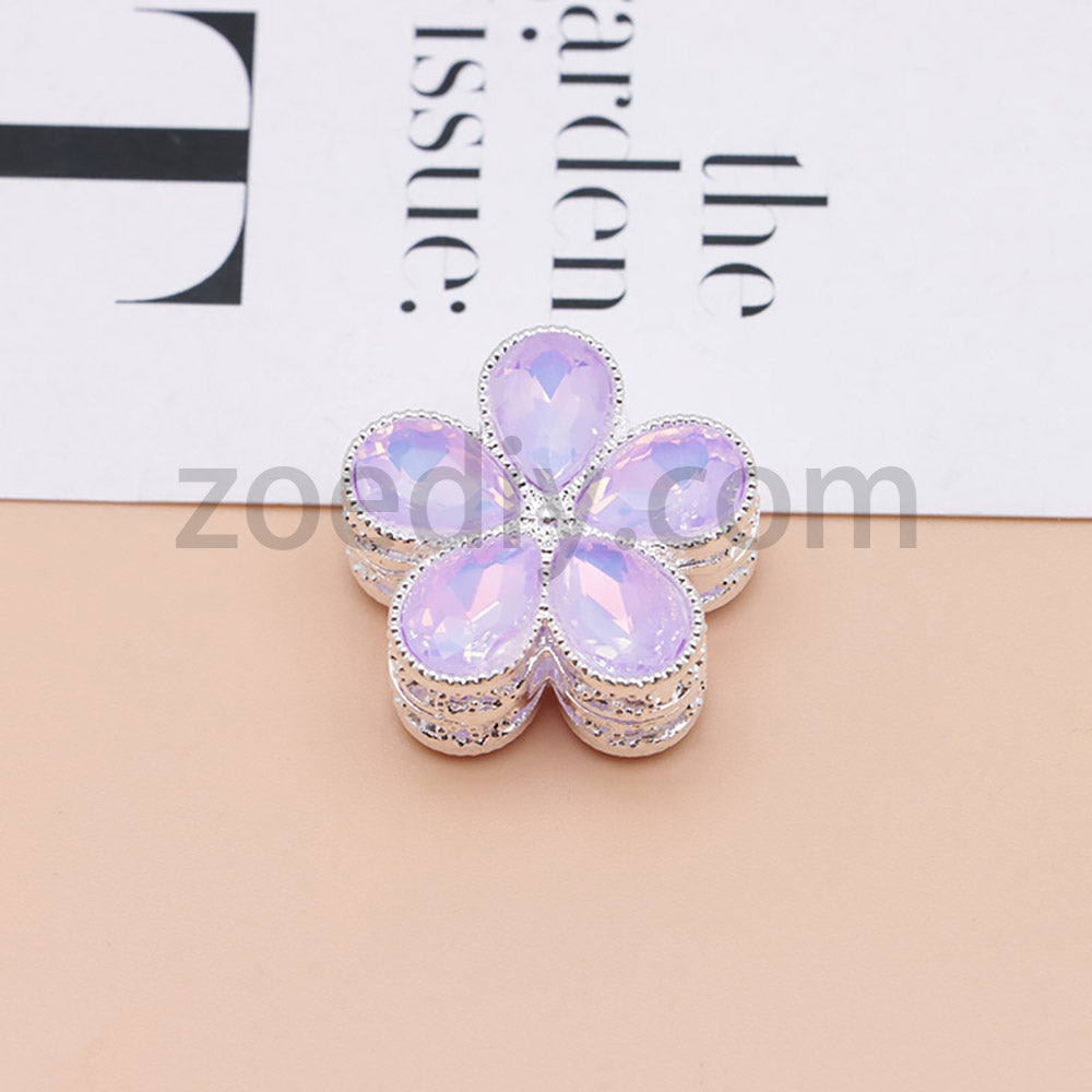 FS1642-25MM Mocha Diamond Flower Metal Beads Fit For Beadable Pen
