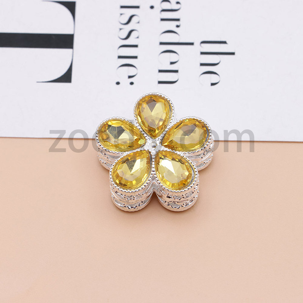 FS1642-25MM Mocha Diamond Flower Metal Beads Fit For Beadable Pen