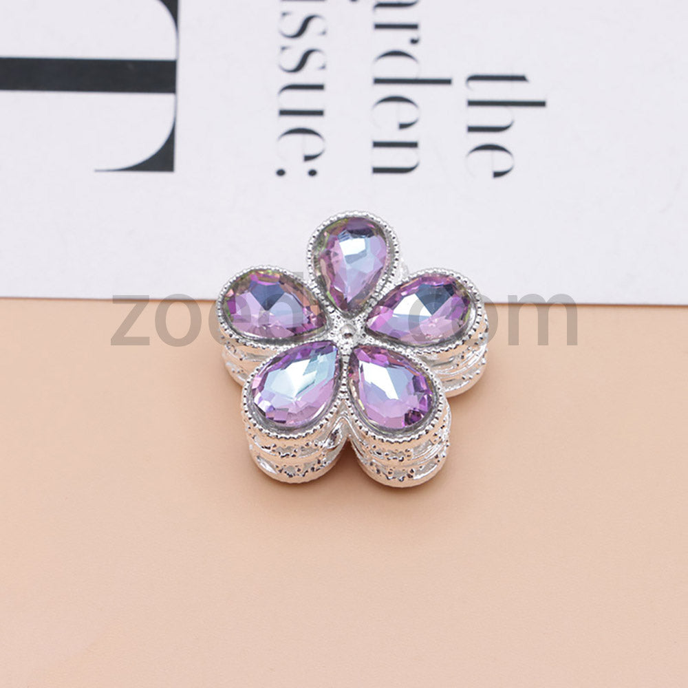 FS1642-25MM Mocha Diamond Flower Metal Beads Fit For Beadable Pen