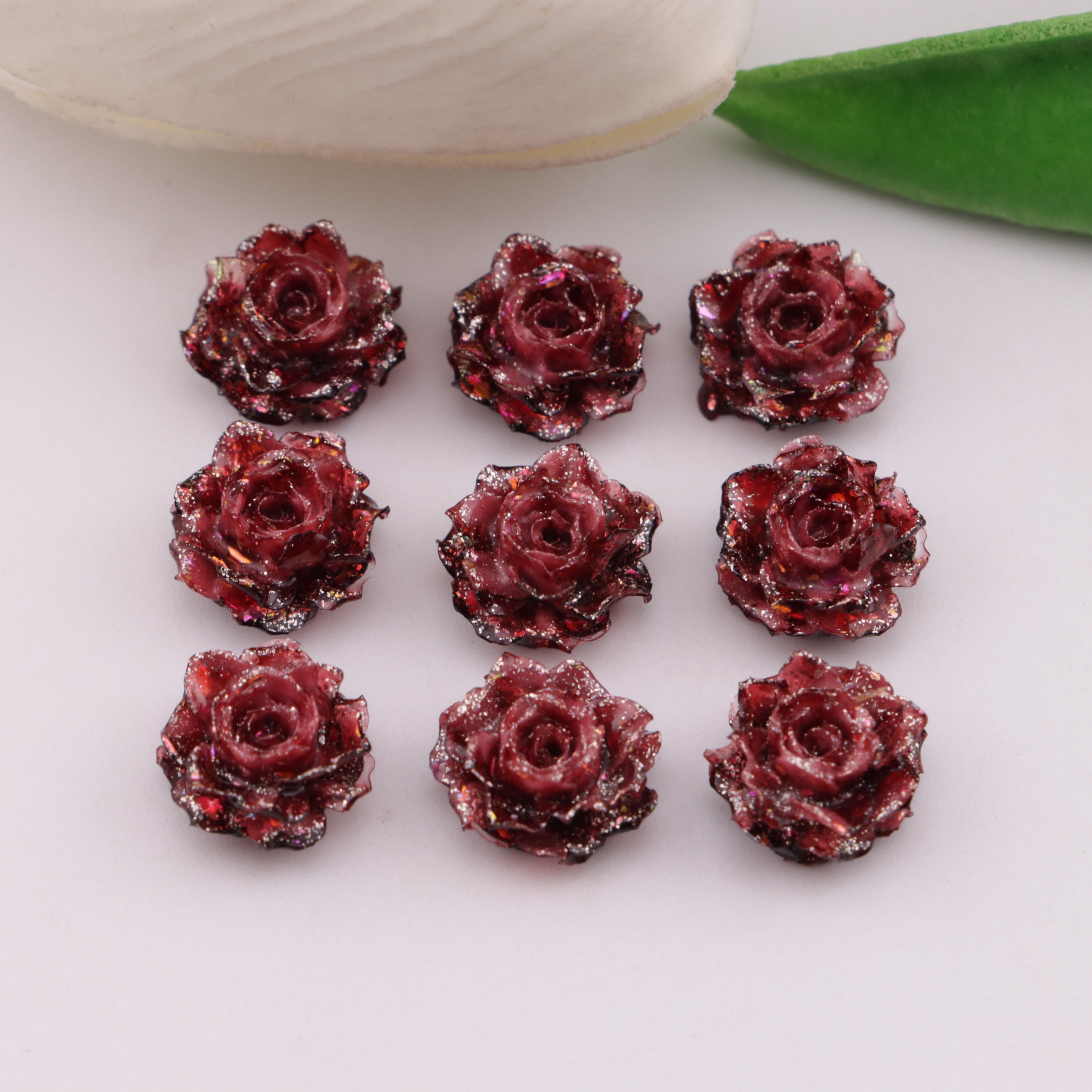 FS6315- About 11Mm Luminous Flower Charms Nightglow True Love Small Flower Patches