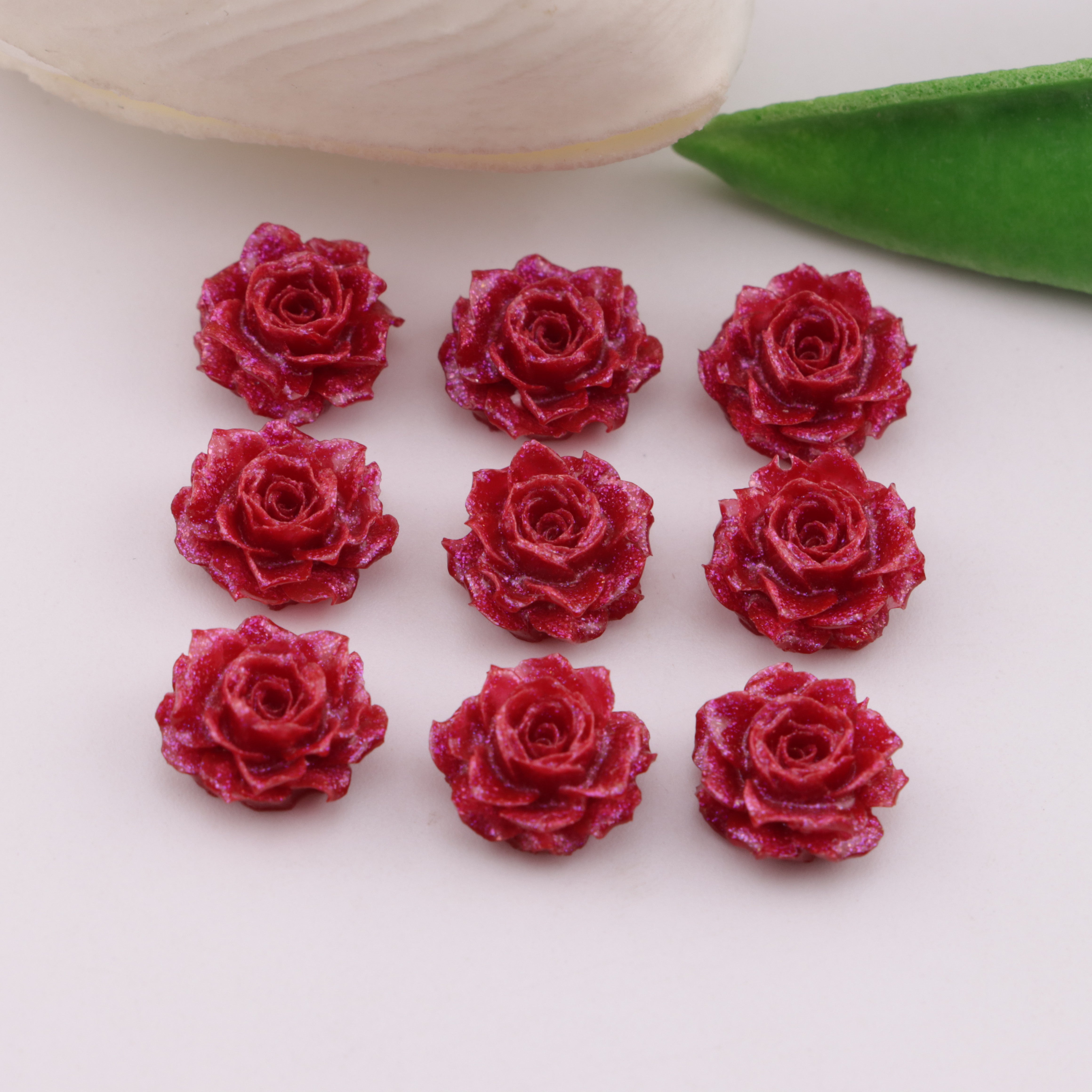 FS6315- About 11Mm Luminous Flower Charms Nightglow True Love Small Flower Patches