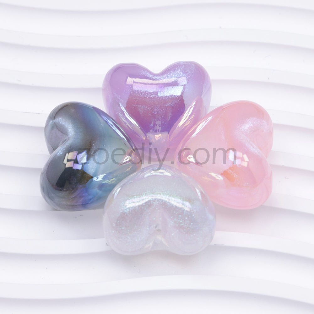 FS3431 Heart Half Hole Pendant Beads