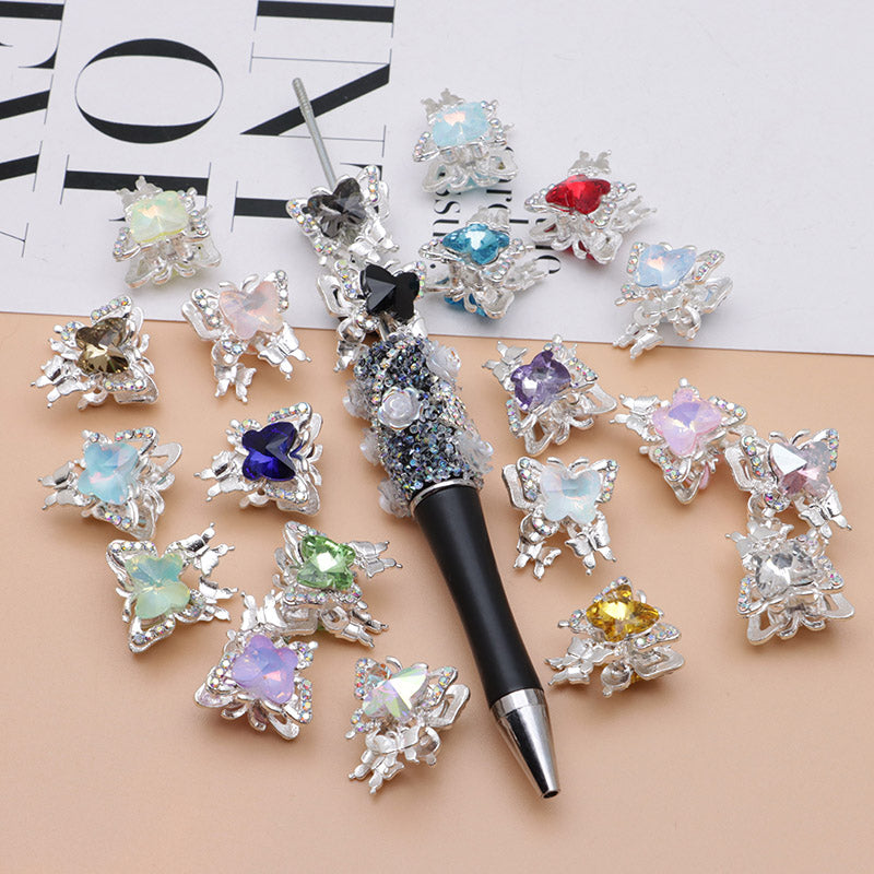 FS4844- Approximately 2×1.8×1.6 Cm Butterfly Alloy Beads Four - Way Connector