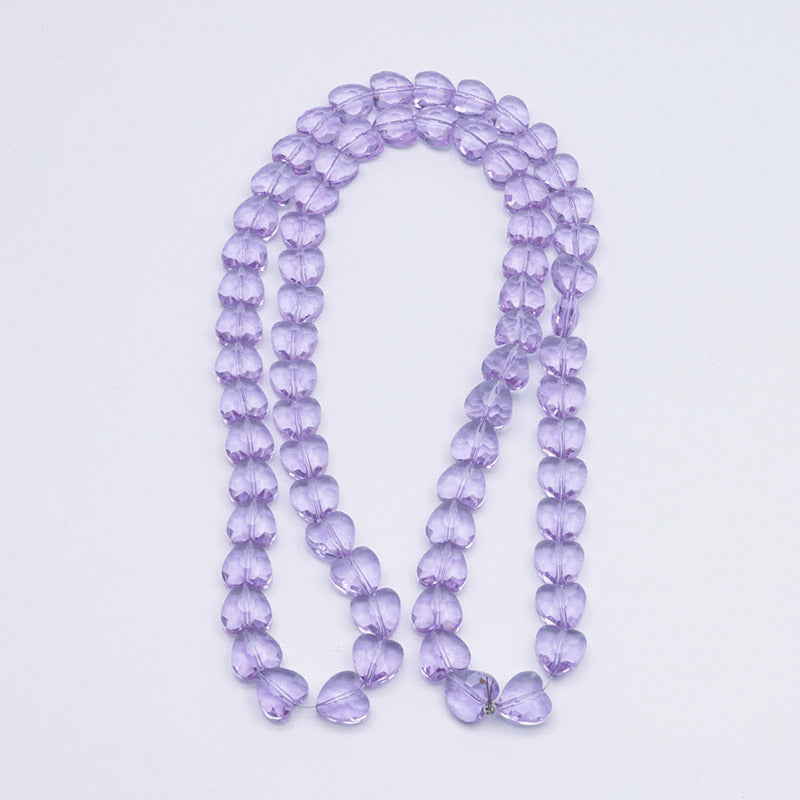 FS5377- 10*10mm About 70PCS/Strand Heart Glass Beads