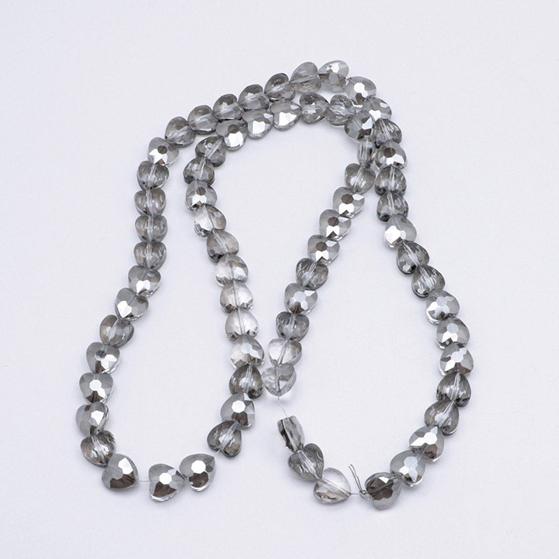 FS5377- 10*10mm About 70PCS/Strand Heart Glass Beads