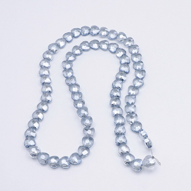FS5377- 10*10mm About 70PCS/Strand Heart Glass Beads