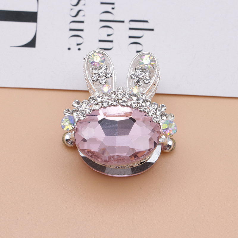 FS4839- 3.4×3.3×2.4 Cm Rabbit Alloy Beads Four - Way Passable For Pens