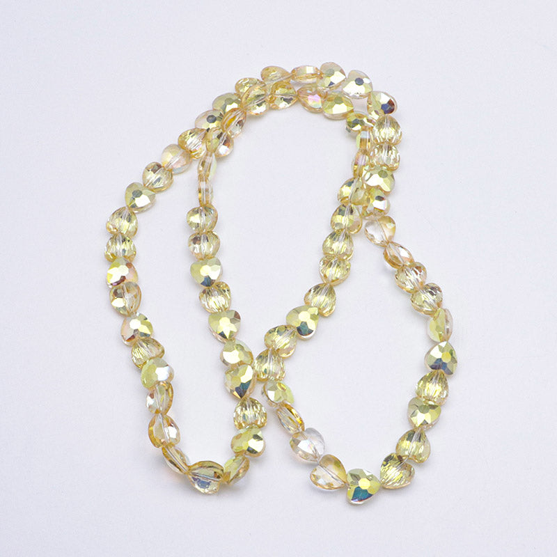 FS5377- 10*10mm About 70PCS/Strand Heart Glass Beads