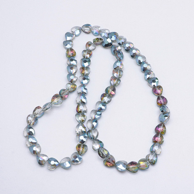 FS5377- 10*10mm About 70PCS/Strand Heart Glass Beads