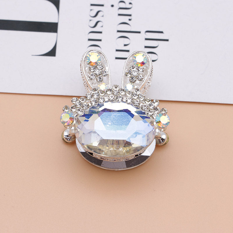 FS4839- 3.4×3.3×2.4 Cm Rabbit Alloy Beads Four - Way Passable For Pens
