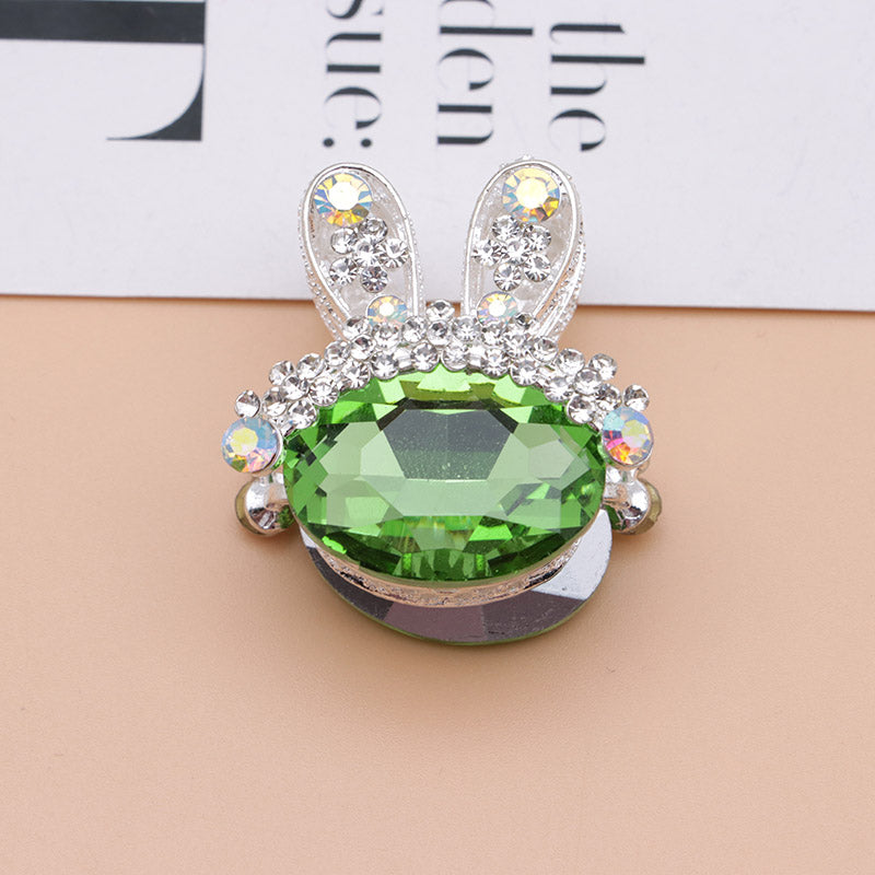 FS4839- 3.4×3.3×2.4 Cm Rabbit Alloy Beads Four - Way Passable For Pens