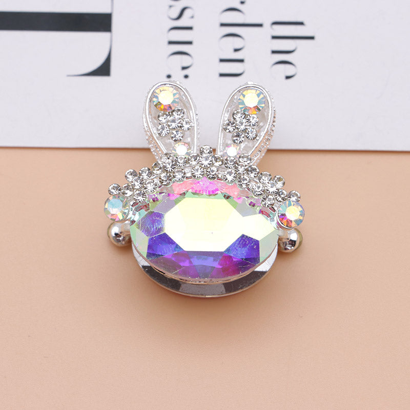 FS4839- 3.4×3.3×2.4 Cm Rabbit Alloy Beads Four - Way Passable For Pens