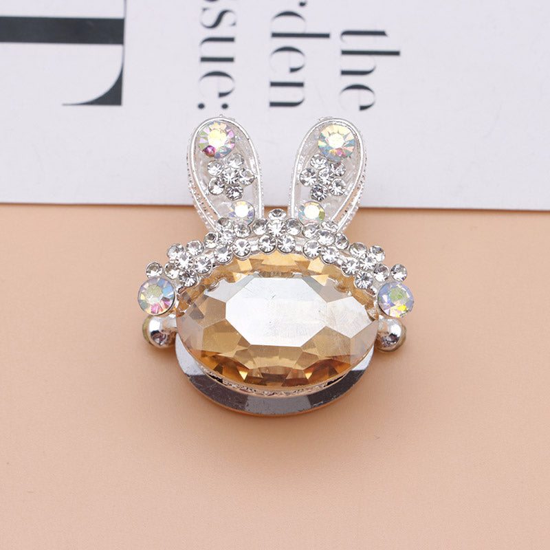 FS4839- 3.4×3.3×2.4 Cm Rabbit Alloy Beads Four - Way Passable For Pens