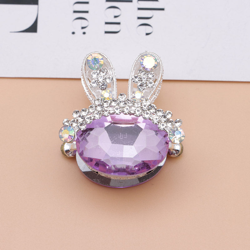 FS4839- 3.4×3.3×2.4 Cm Rabbit Alloy Beads Four - Way Passable For Pens