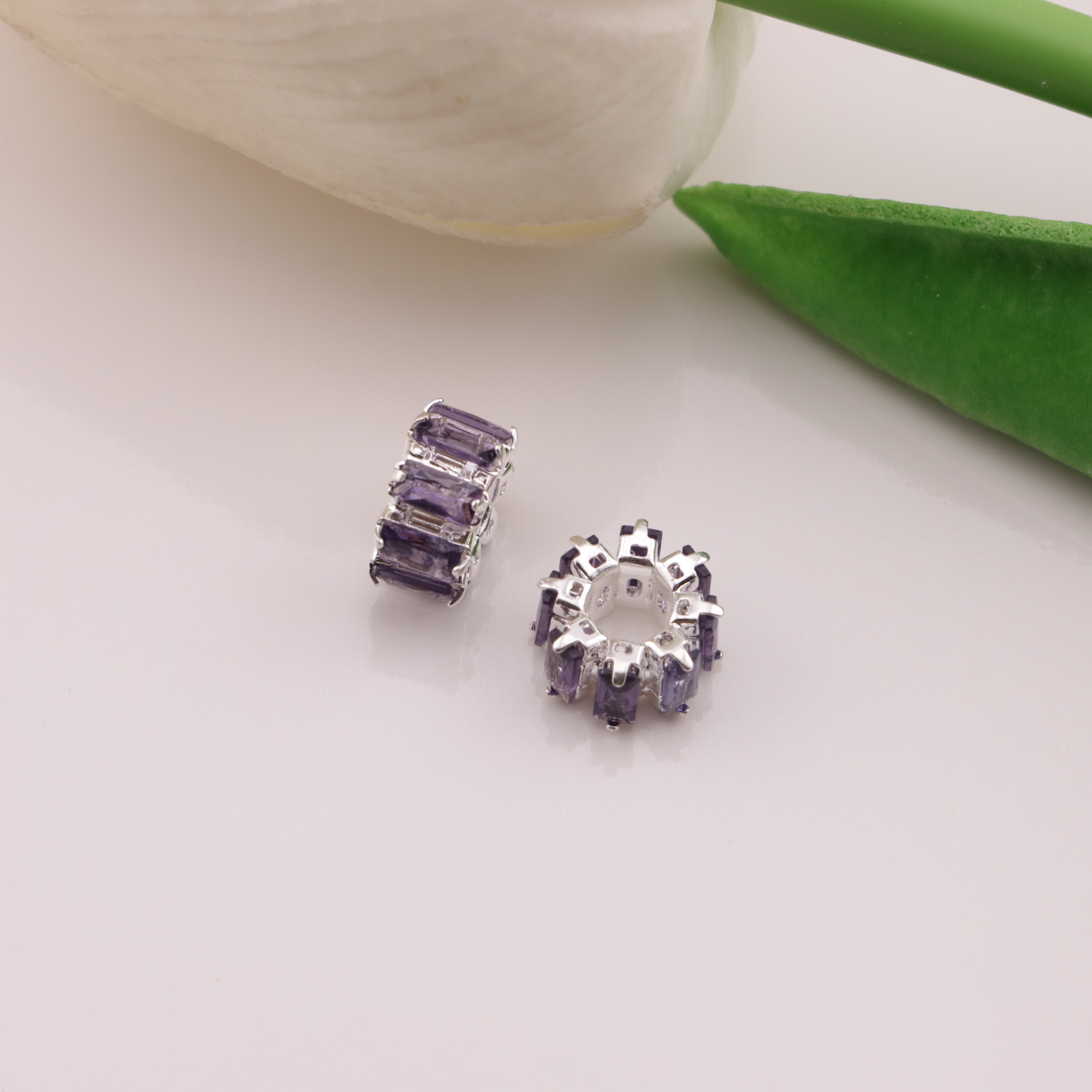 FS6551- Diameter 9Mm, Thickness 5Mm, Zircon Diamond Metal Spacers Zircon Diamond Metal Spacer Beads Zoe's DIY Shop