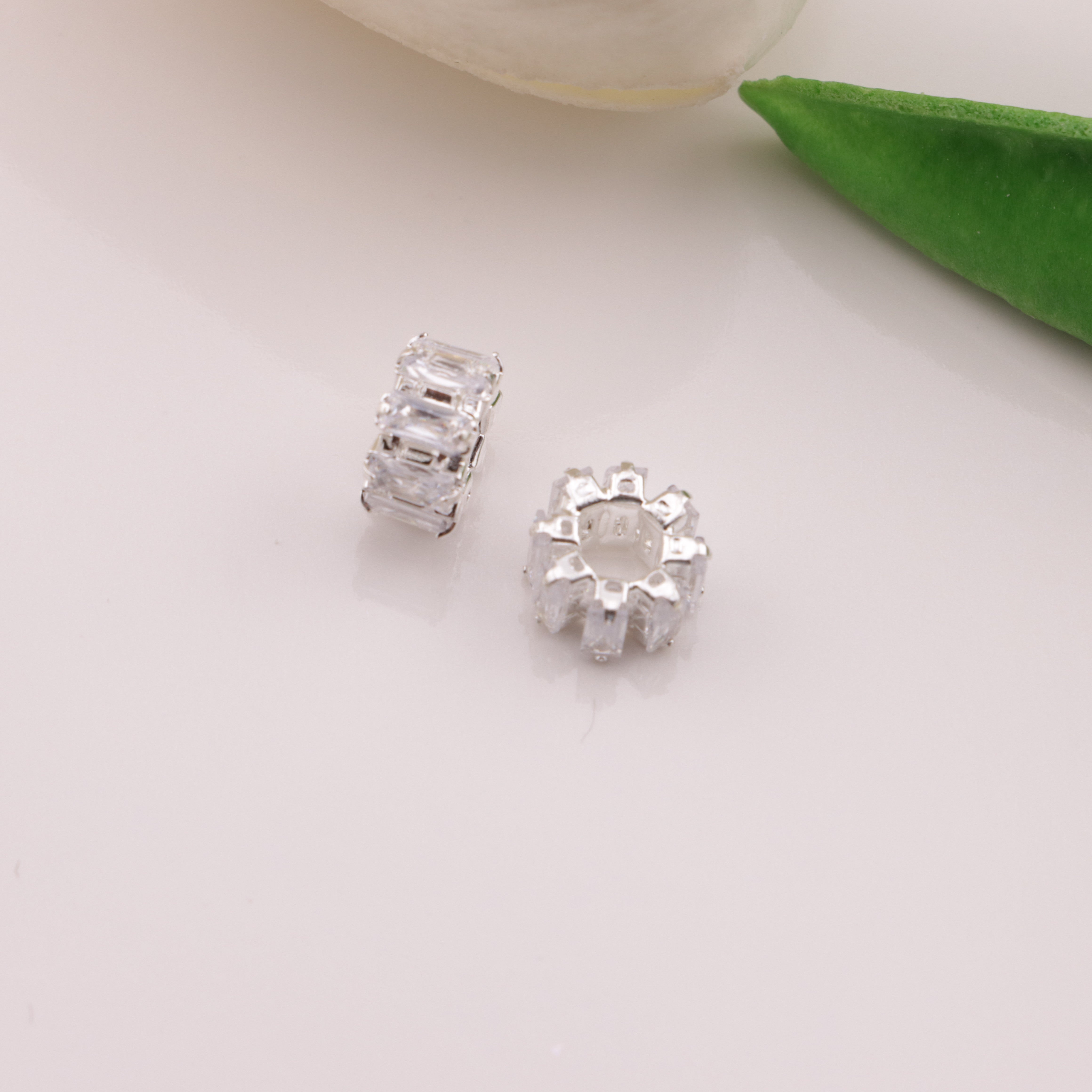 FS6551- Diameter 9Mm, Thickness 5Mm, Zircon Diamond Metal Spacers Zircon Diamond Metal Spacer Beads Zoe's DIY Shop