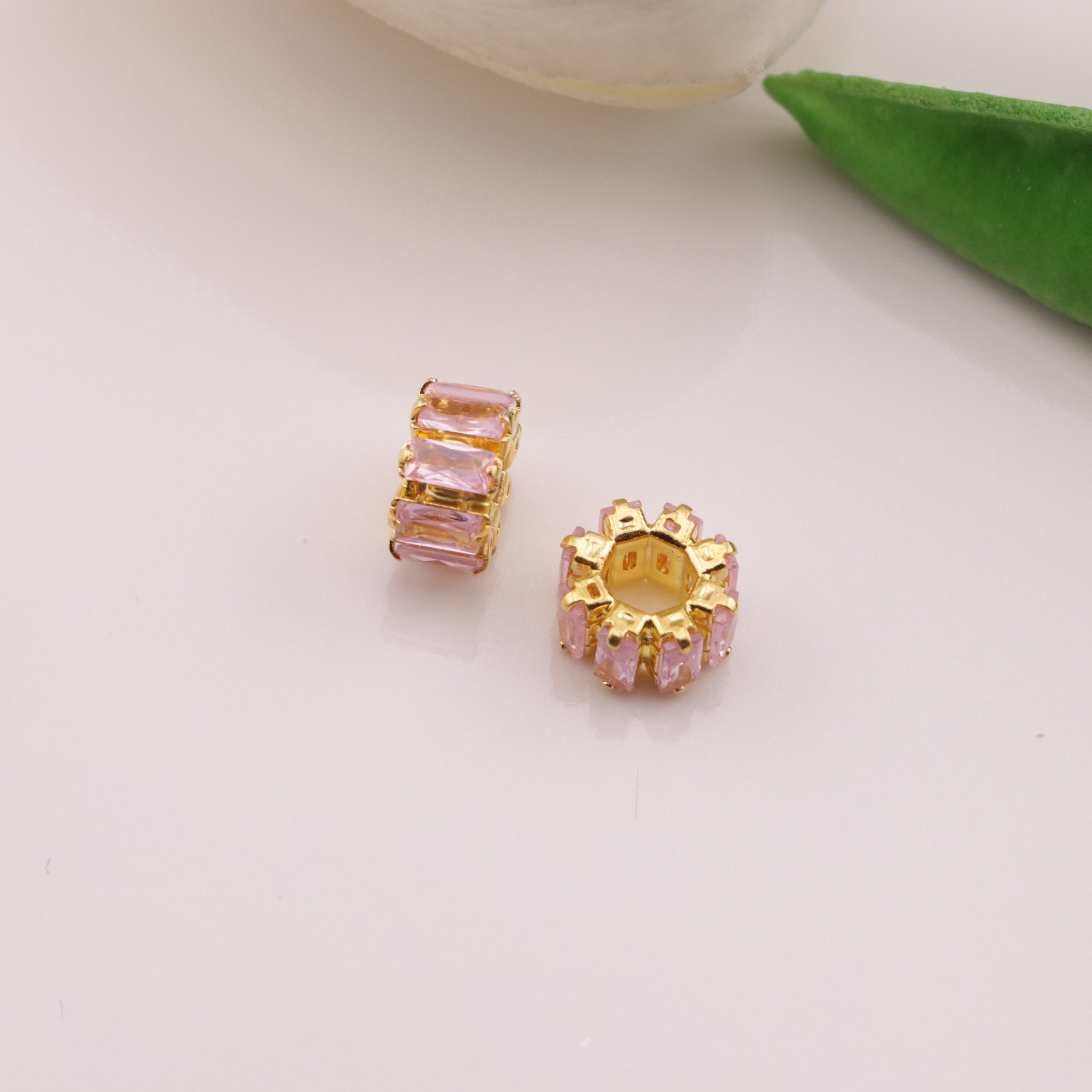 FS6551- Diameter 9Mm, Thickness 5Mm, Zircon Diamond Metal Spacers Zircon Diamond Metal Spacer Beads Zoe's DIY Shop