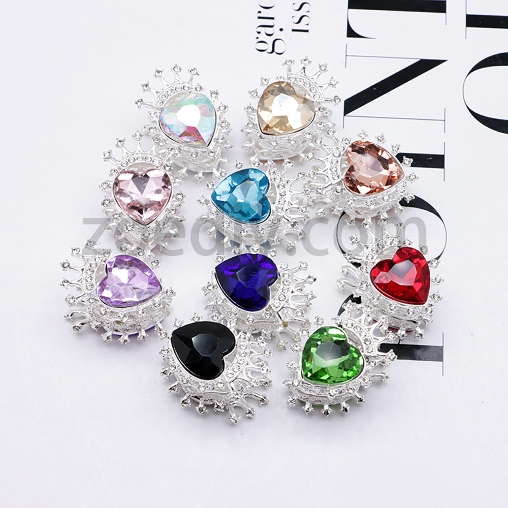 FS4843-Heart Crown Diamond Beads Fit For Beadable Pens