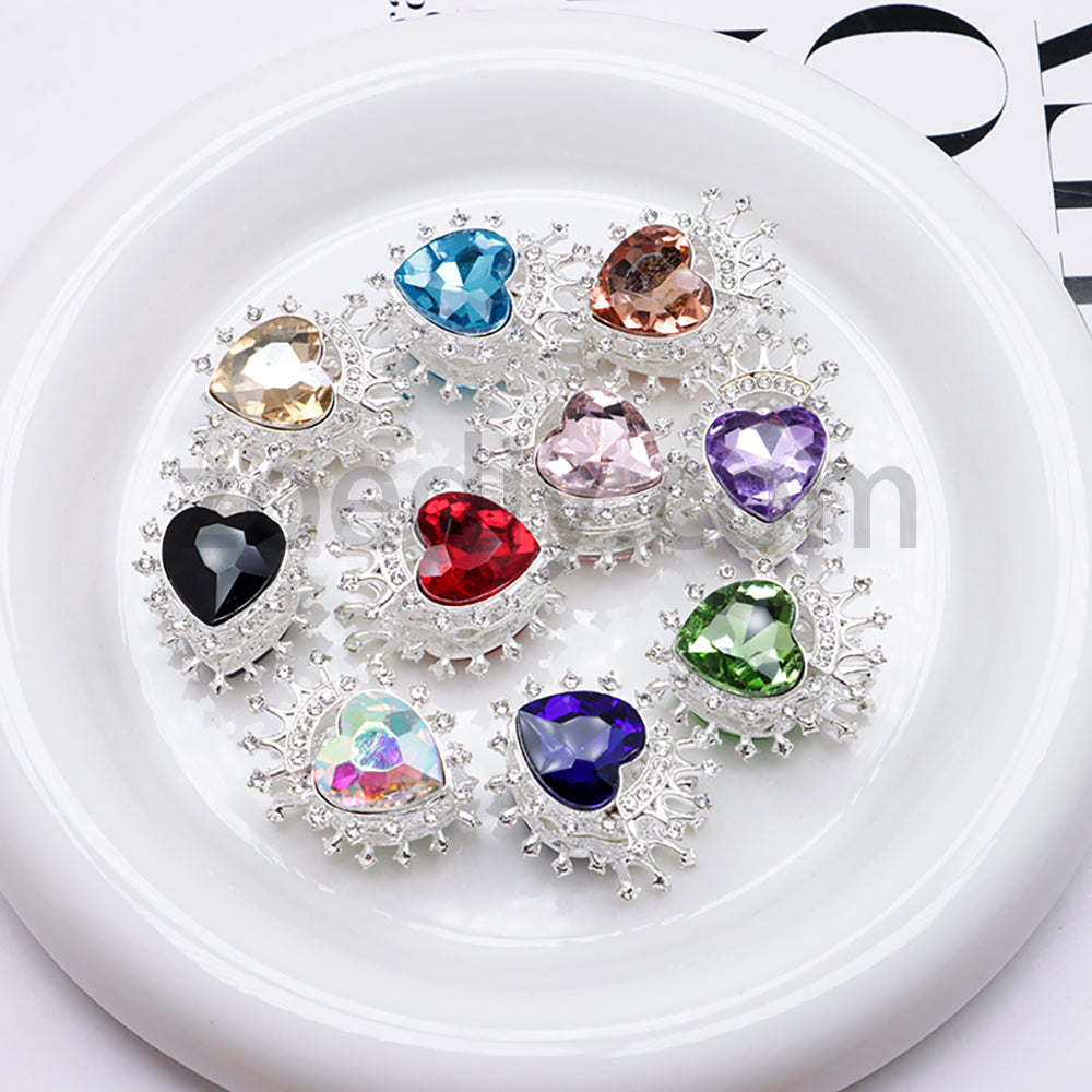 FS4843-Heart Crown Diamond Beads Fit For Beadable Pens