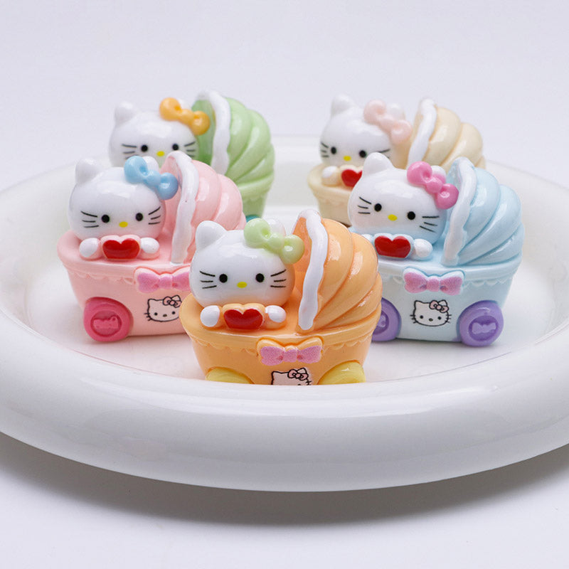 FS5261- 10 PCS/Set Hk Trolley Charms Miniature Trolley Decorations