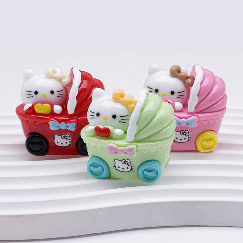 FS5261- 10 PCS/Set Hk Trolley Charms Miniature Trolley Decorations