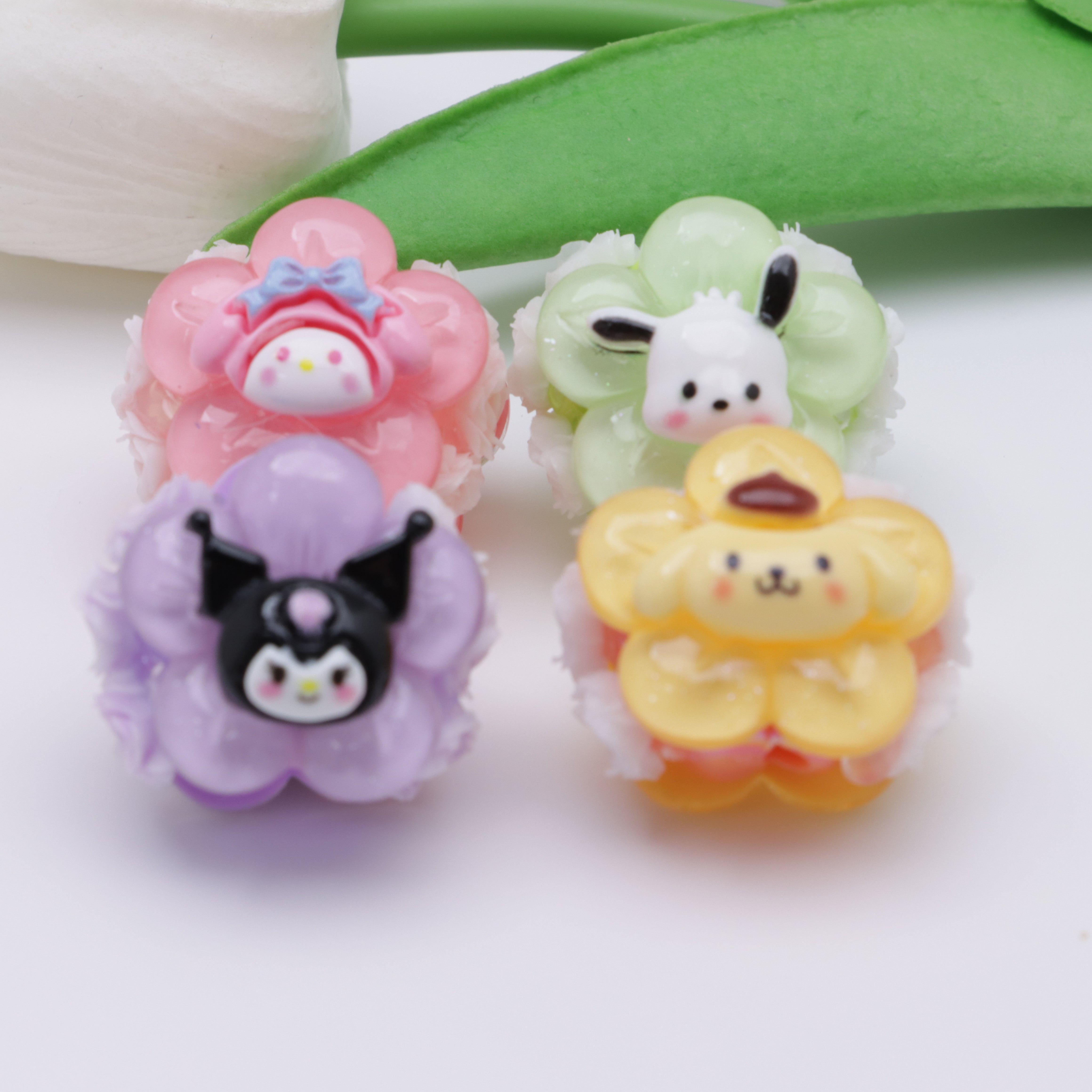 FS5116- Sro Flower Beads Sanrio Flower Beads Fit For Pen Pass Through Pen