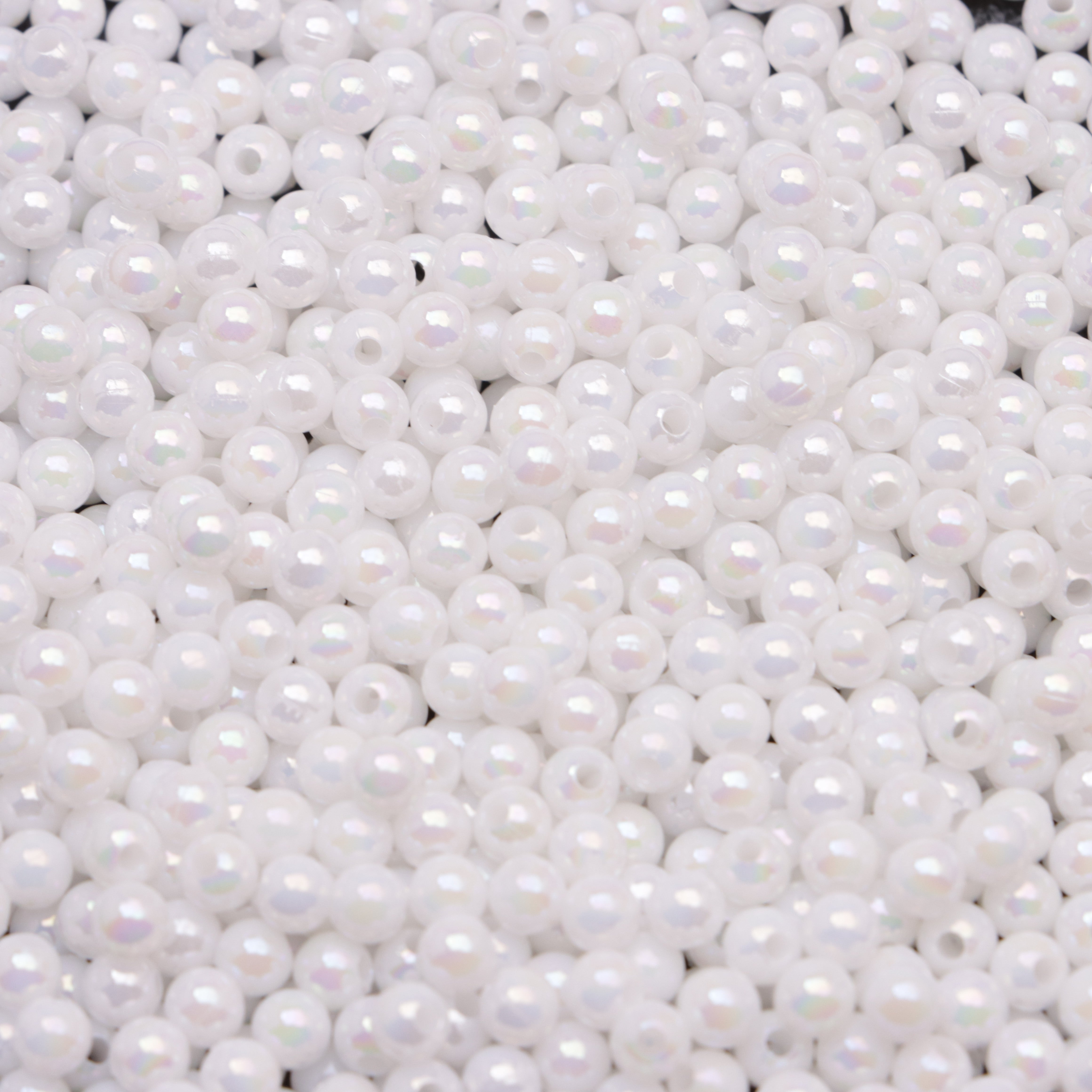 FS5040- 4mm Ab White Pearl Beads White Pearl Beads No Fit Pen Zoe's DIY Shop