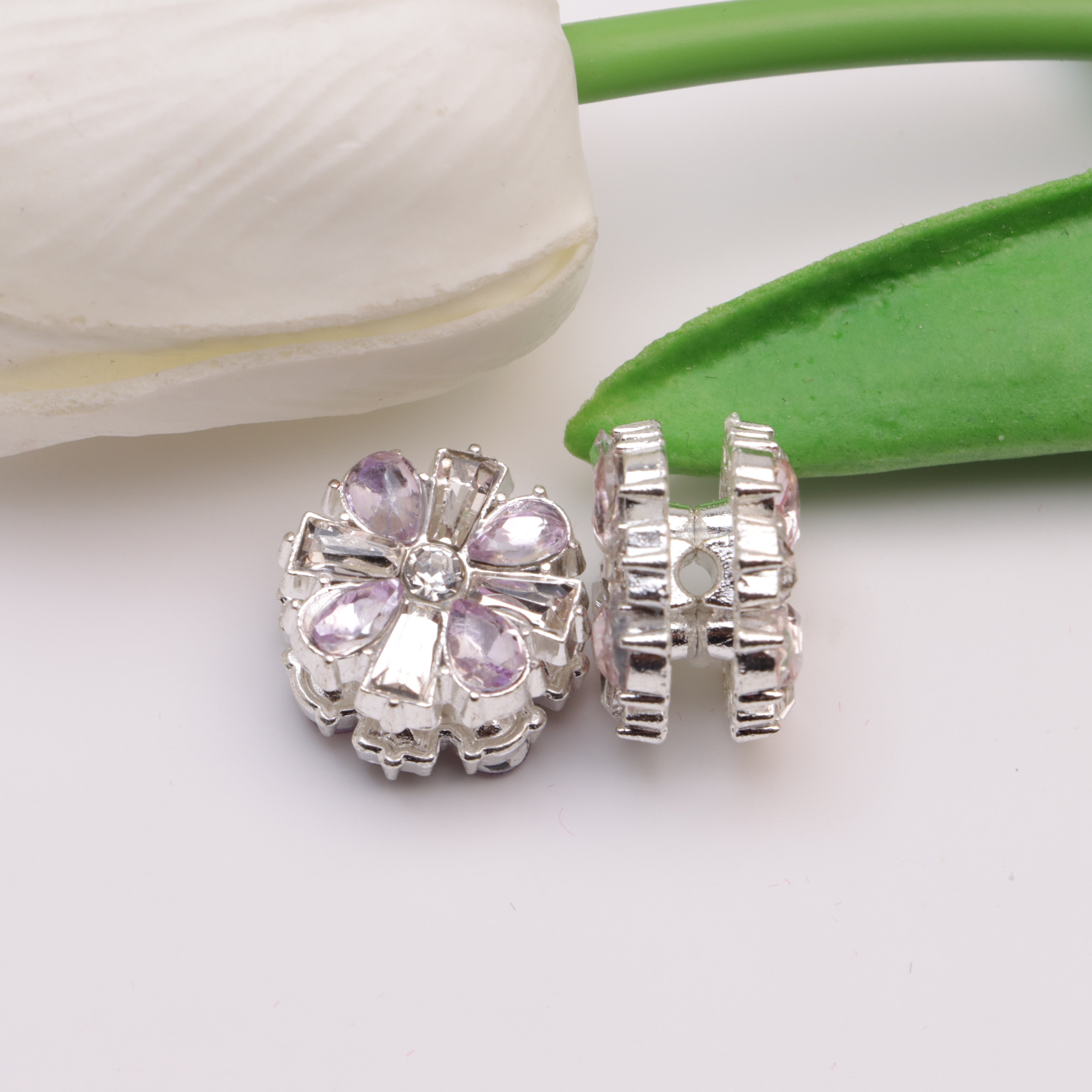 FS3772-18mm Cross Drop Diamonds Alloy Beads Cross Drop Diamonds Alloy Beads