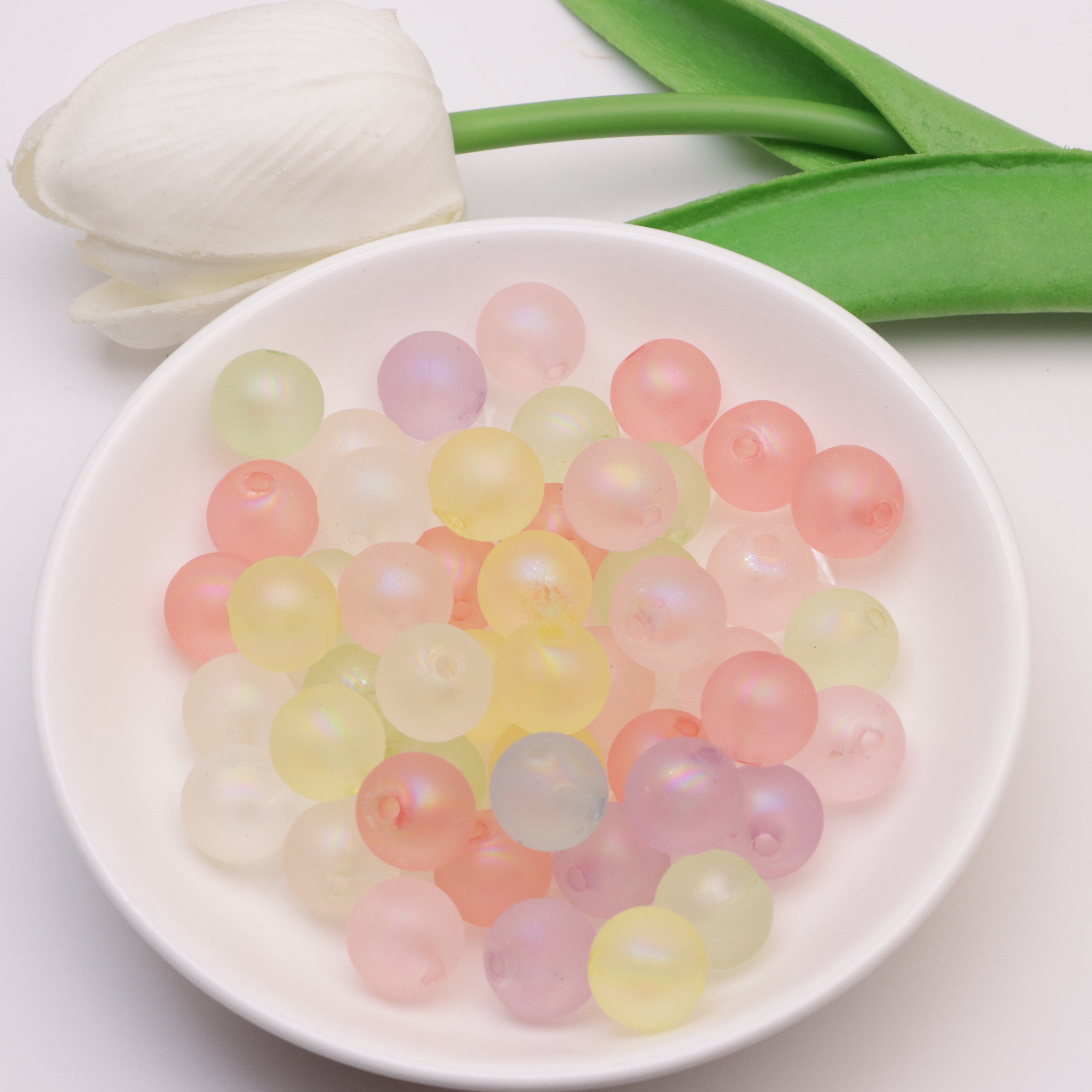 FS3615- 12mm Uv Beads Frosted Ab Beads Zoe's DIY Shop