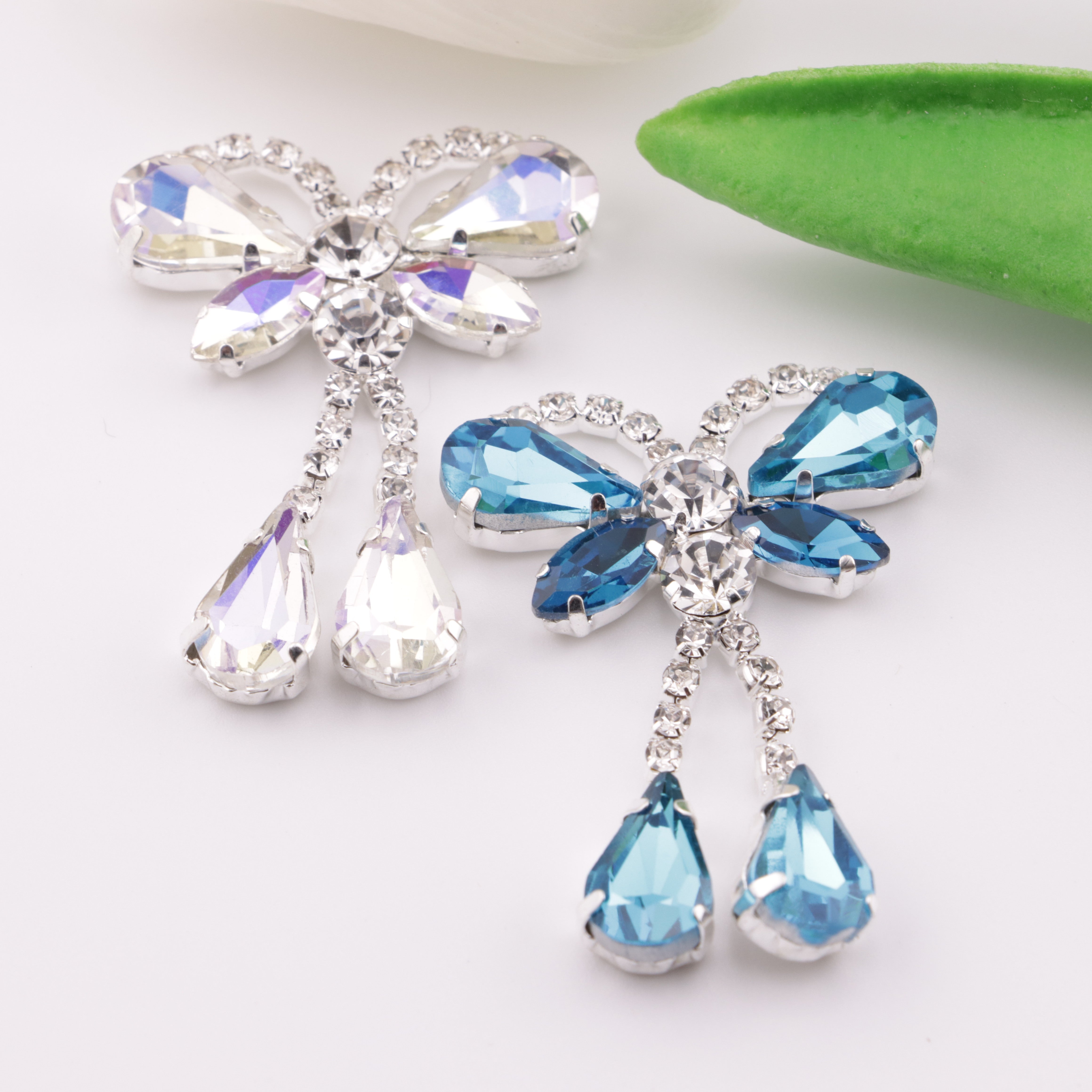 FS5553- 42*31Mm Butterfly Charms Butterfly Drop Fringe Pendant Patches