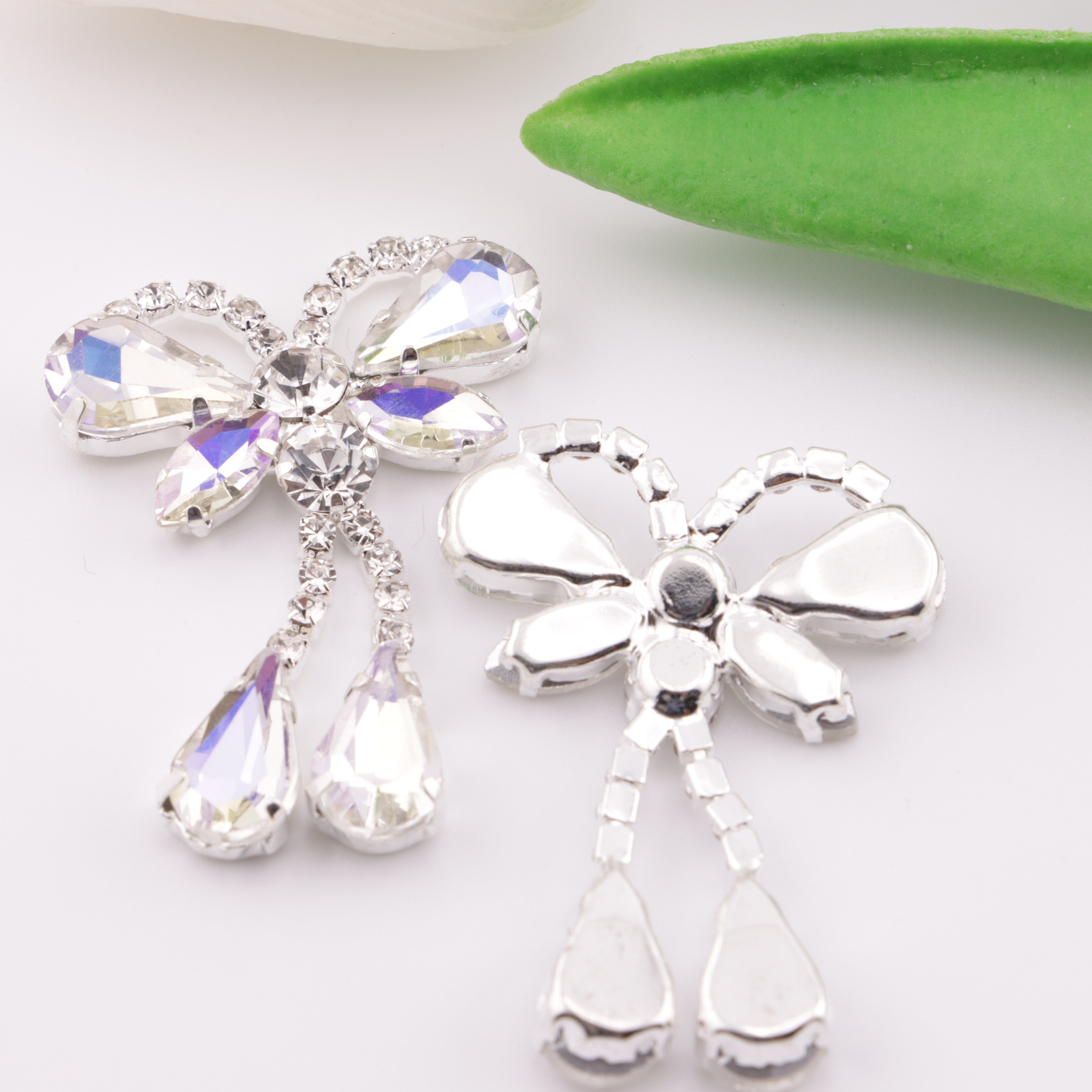 FS5553- 42*31Mm Butterfly Charms Butterfly Drop Fringe Pendant Patches