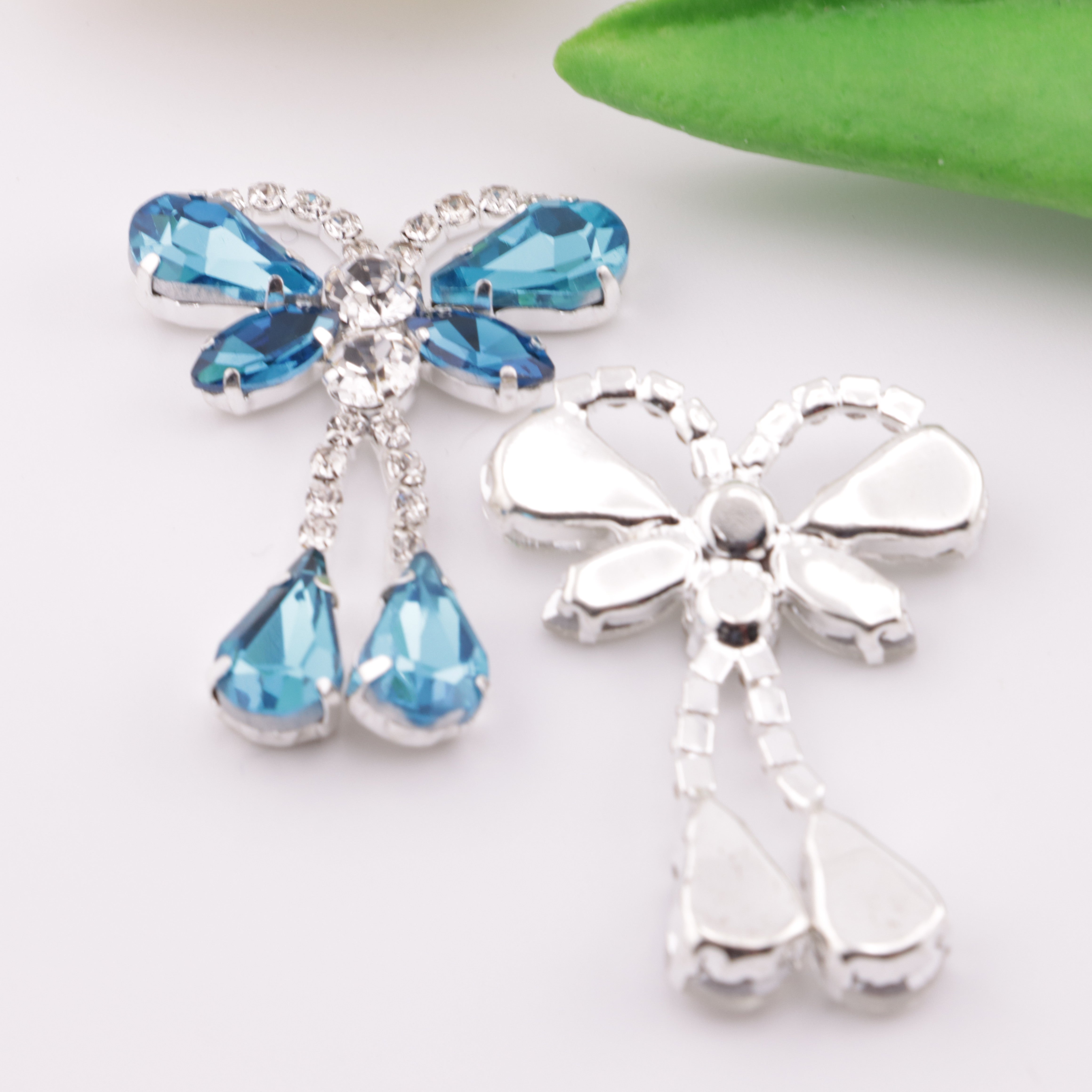 FS5553- 42*31Mm Butterfly Charms Butterfly Drop Fringe Pendant Patches
