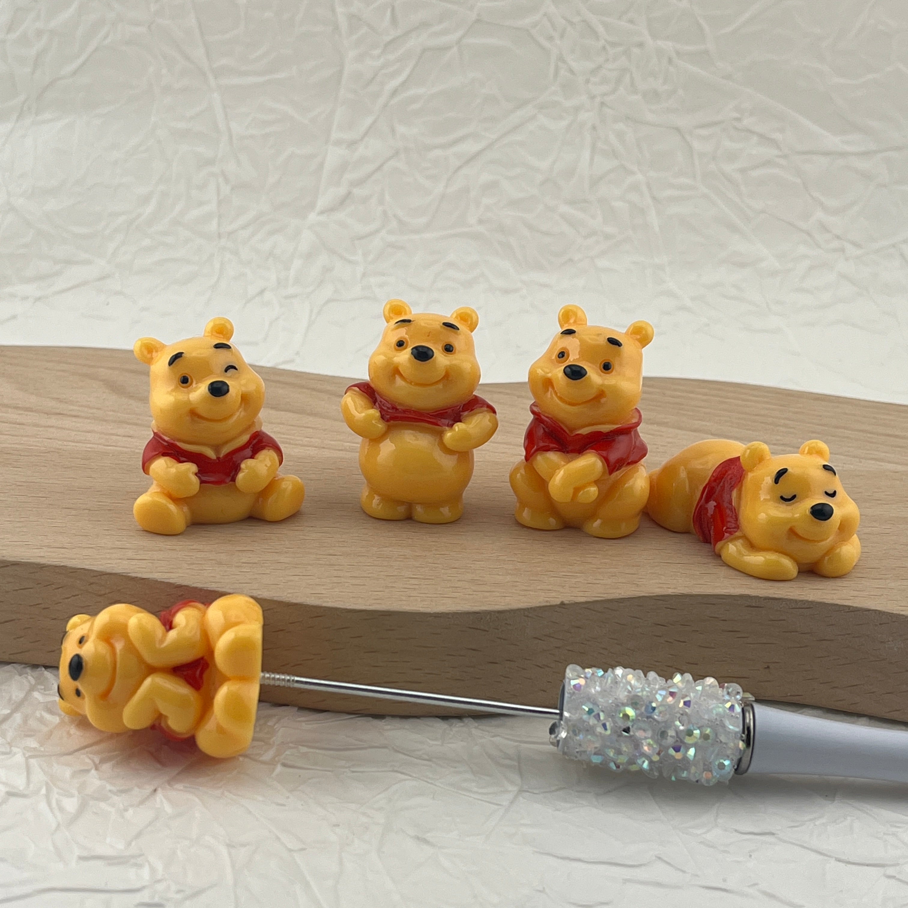 FS1513-5 Pieces/Set Winne Bear Resin Pen Topper Zoe's DIY Shop
