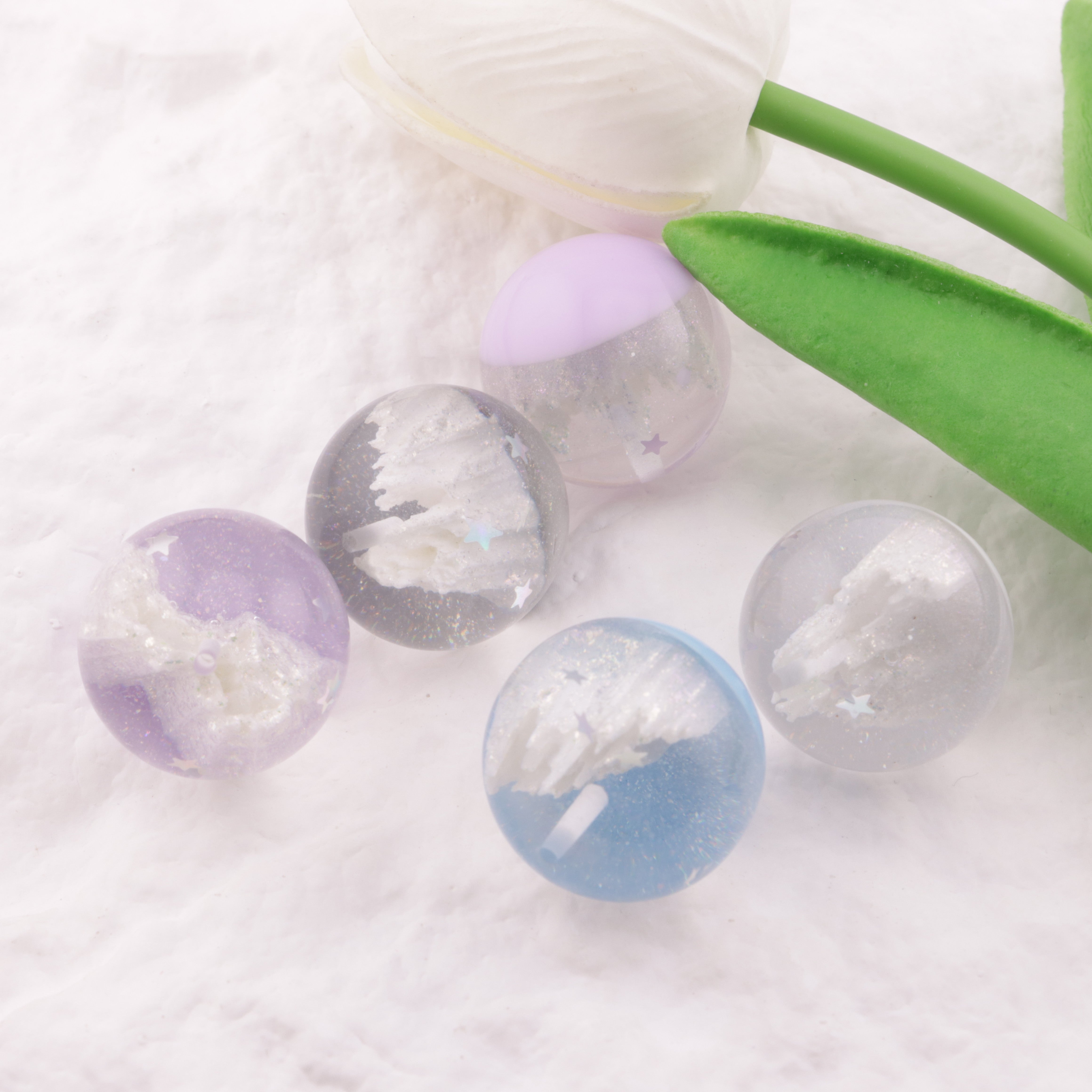 FS3888- 25mm Half Hole Castle Beads (Not UV, Can Be Used As Pendent) For Pendent