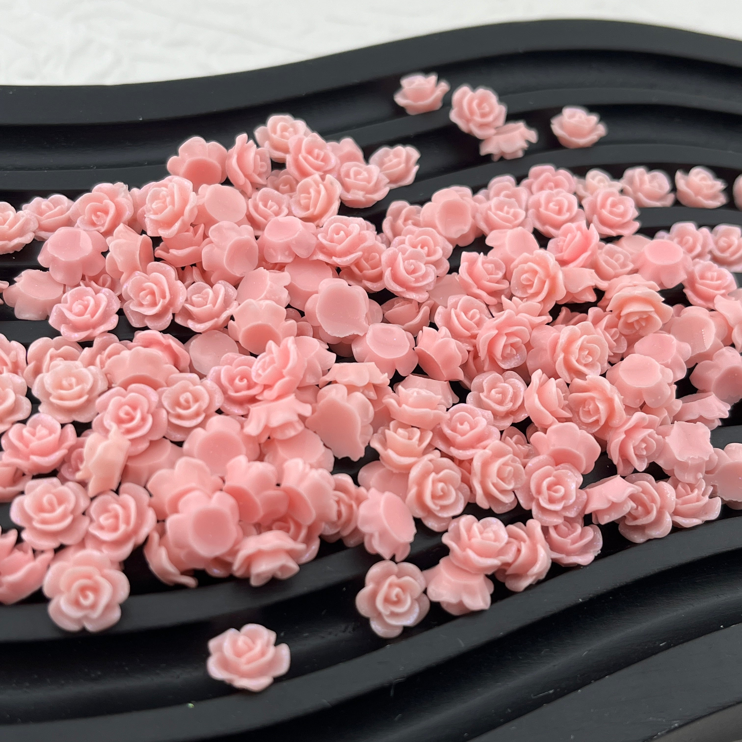 FS0905- 500PCS 8MM Gloe-in-the-dark Pink Rose Zoe's DIY Shop