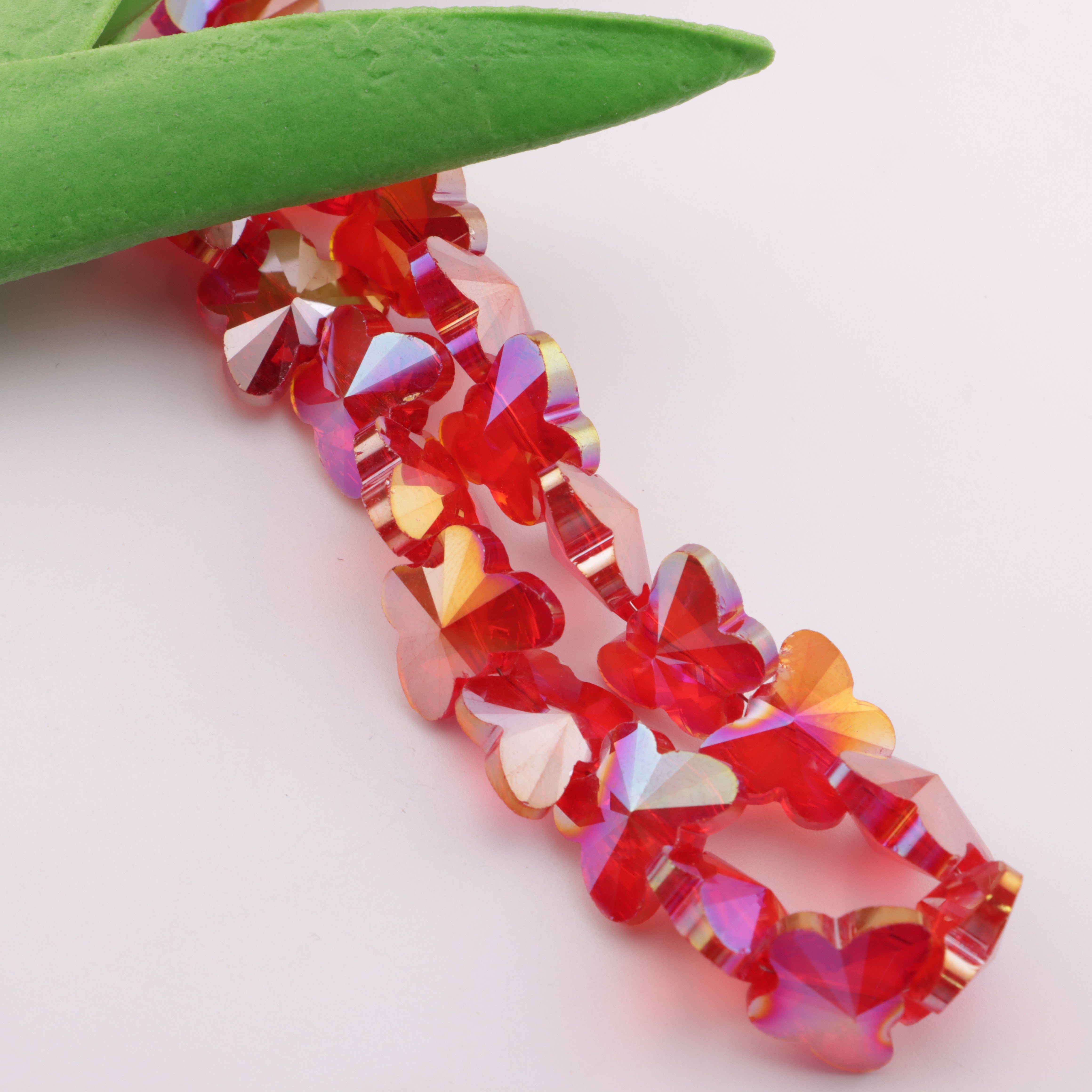 FS4580- 12*15mm 59-60PCS/Strand Special Color Butterfly Glass Beads