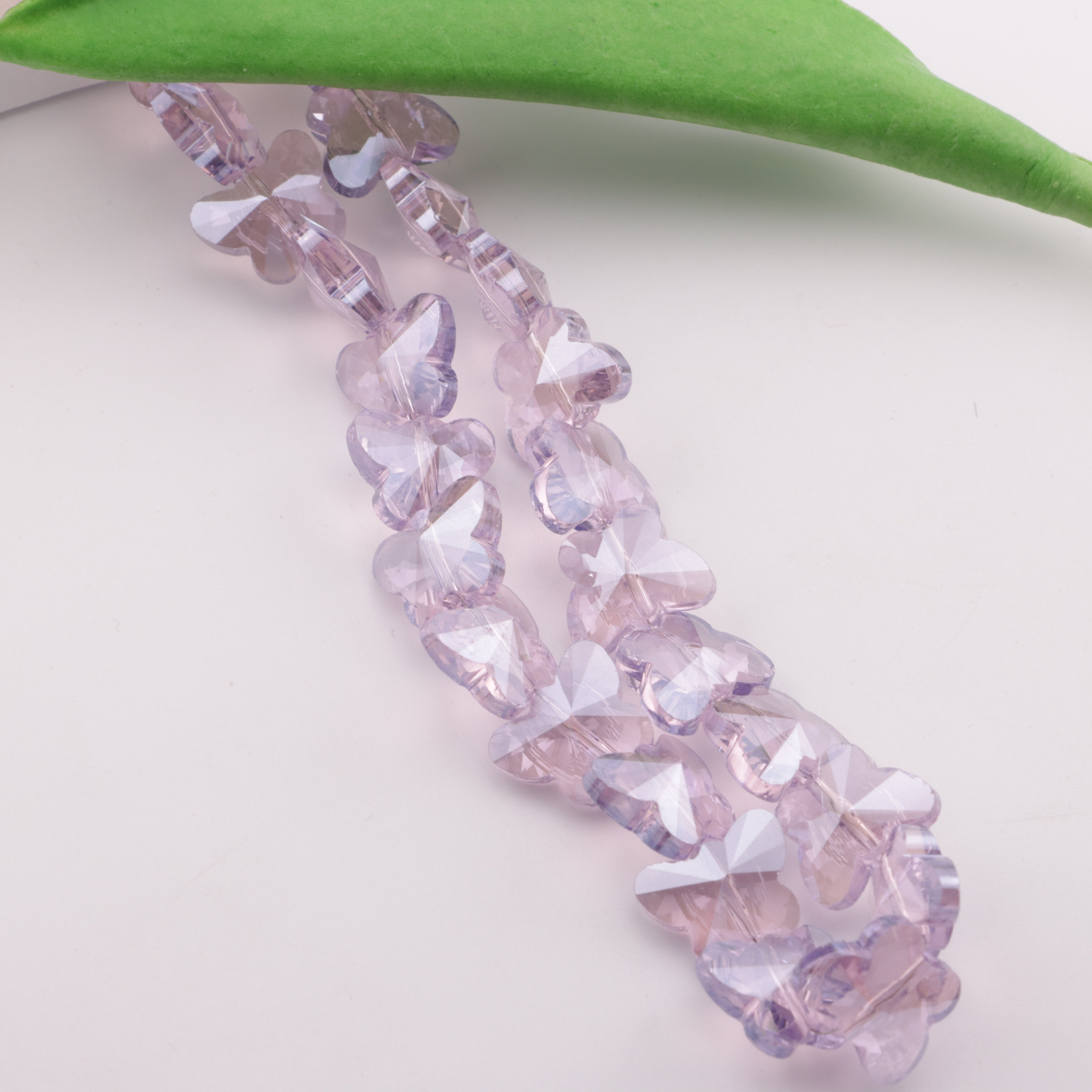 FS4579- 12*15mm 59-60 PCS/Strand Butterfly Glass Beads, Common-Color Butterfly Glass Beads