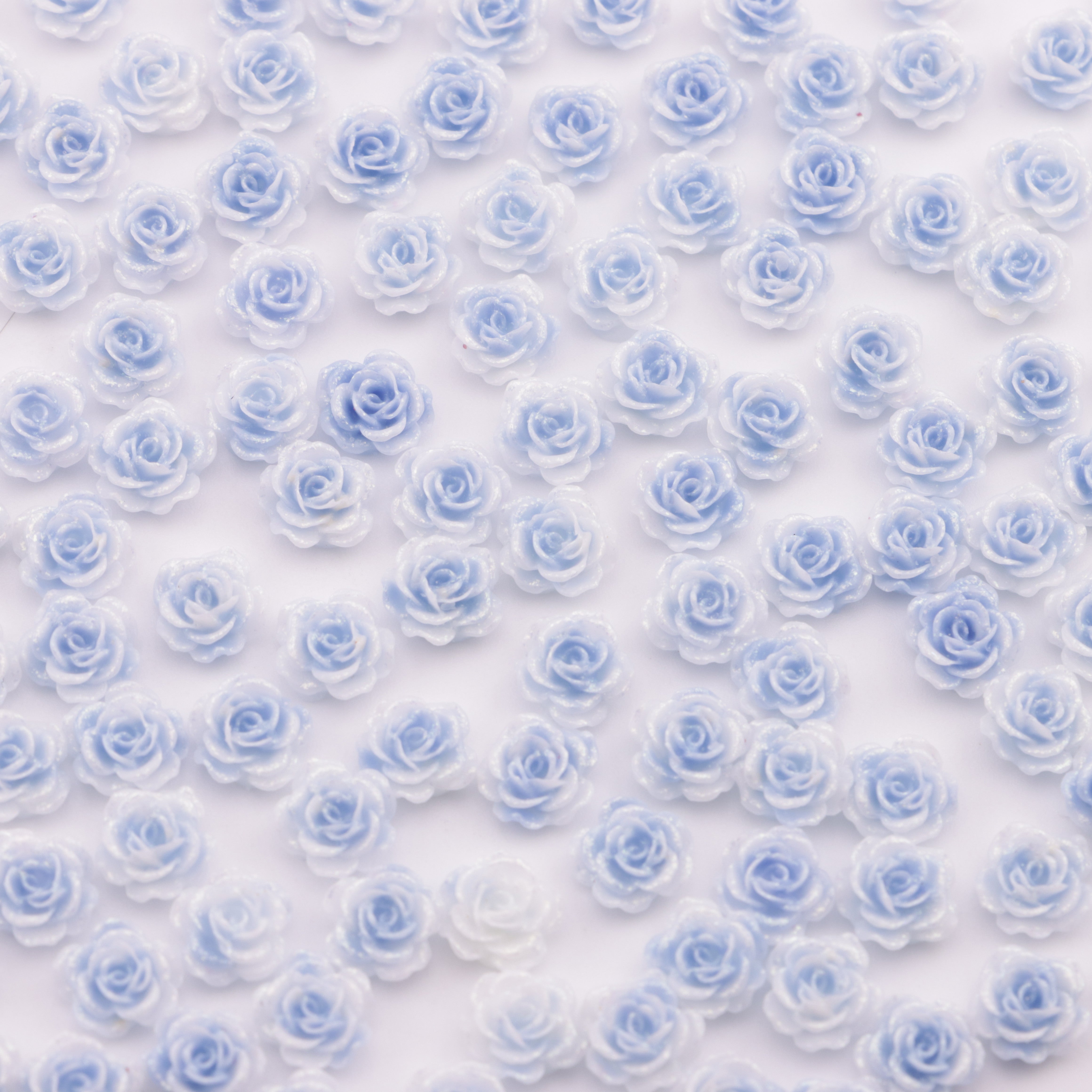 FS5396- 6mm Luminous Rose Flowers Charms Glow-in-the-Dark Soft Small Rose Patches