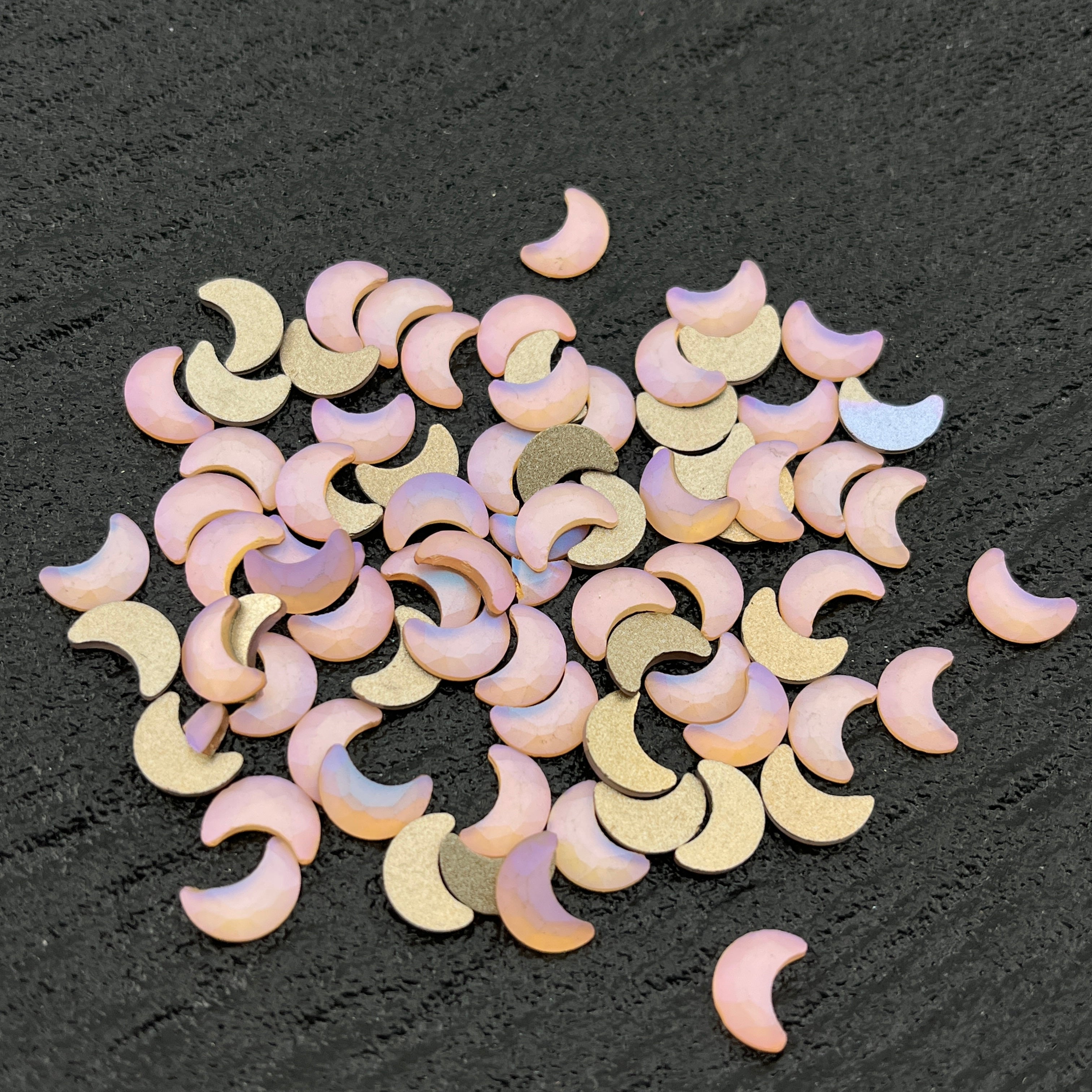 FS2231- 100PCS 7MM Moon Nail Charms For Making Fancy Beads Or Fancy Beadable Pens