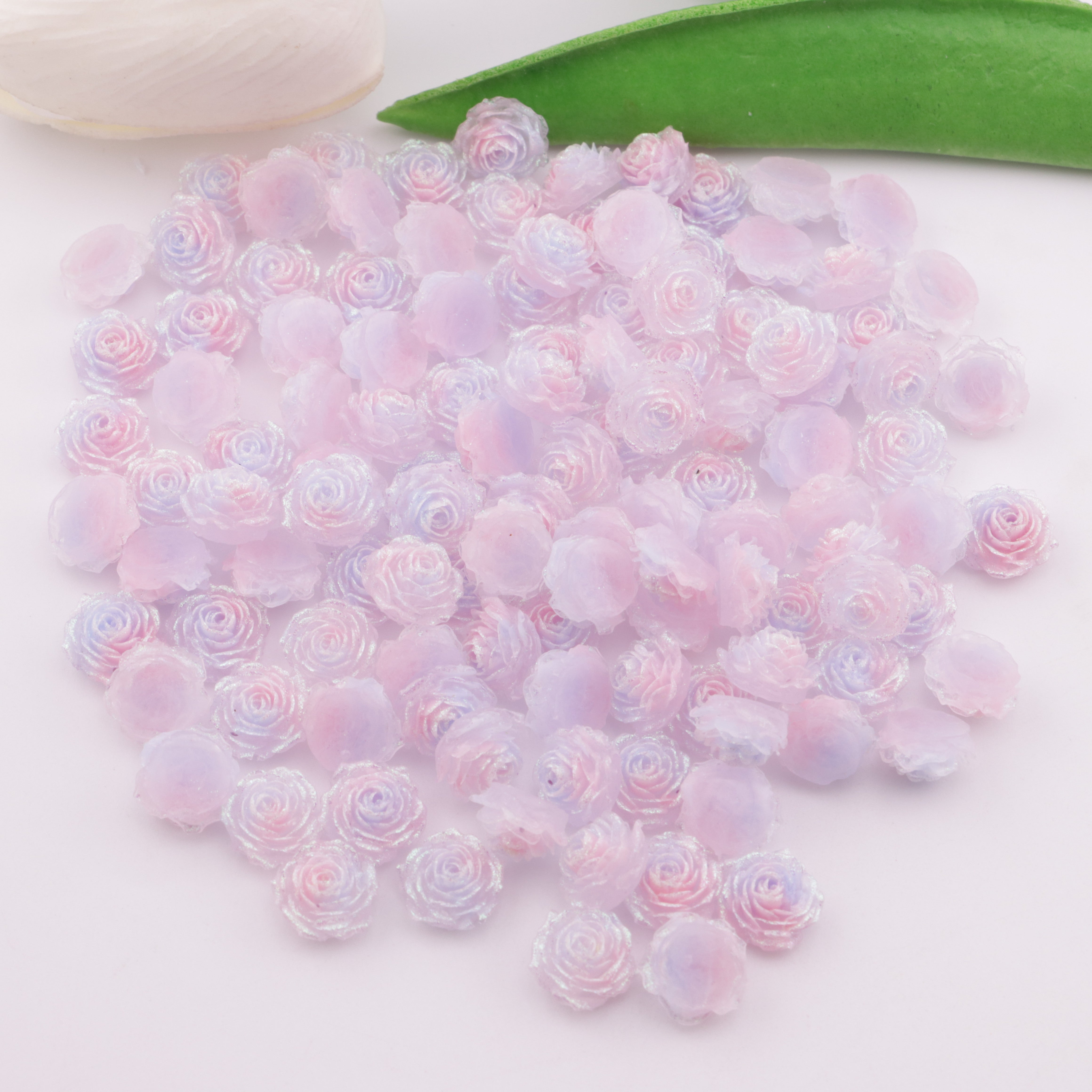 FS5495- 11mm Soft Flower Charms Soft Flower Patches Luminous Night Glow