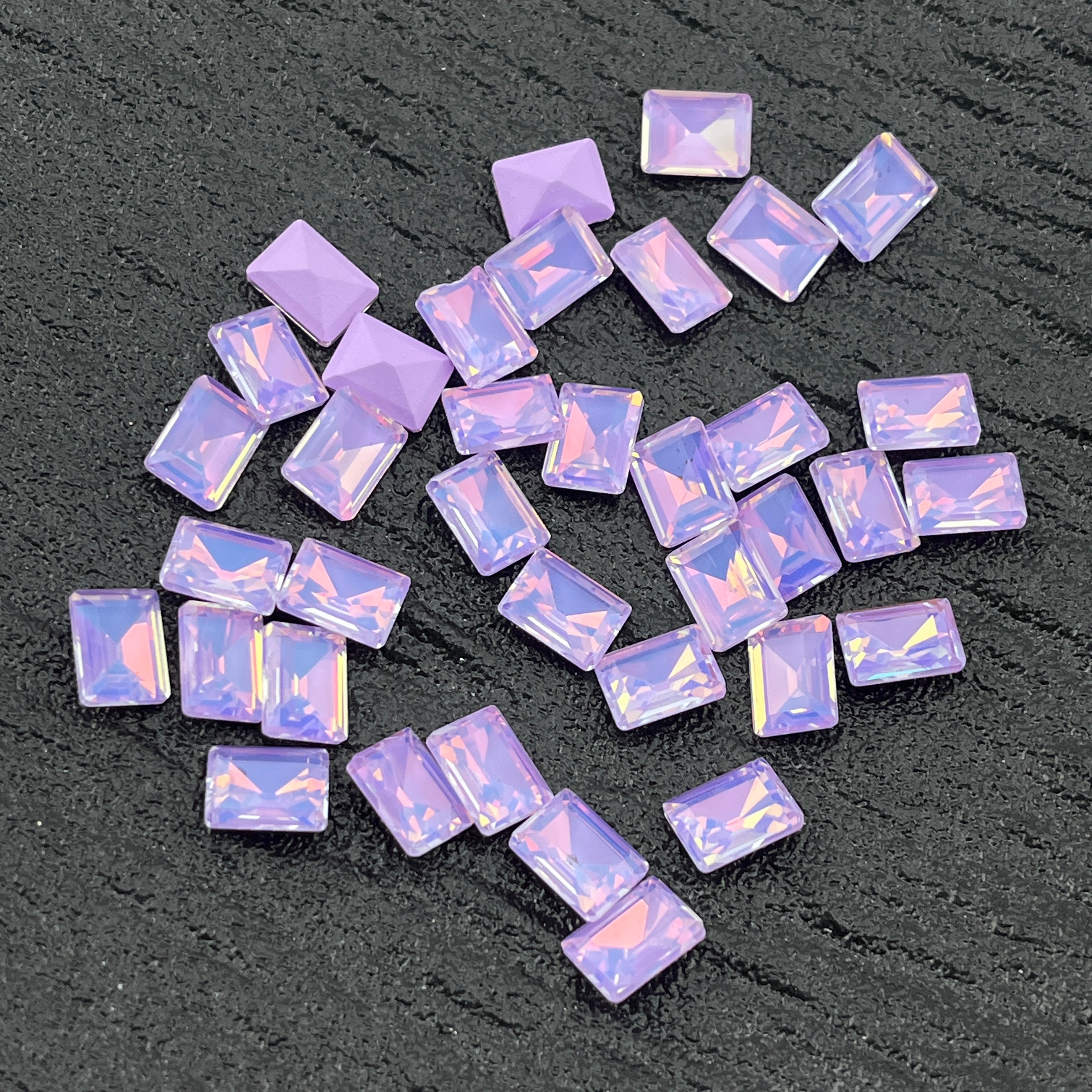 FS2261- 6*8MM Rectangular mocha Crystal Charms patch