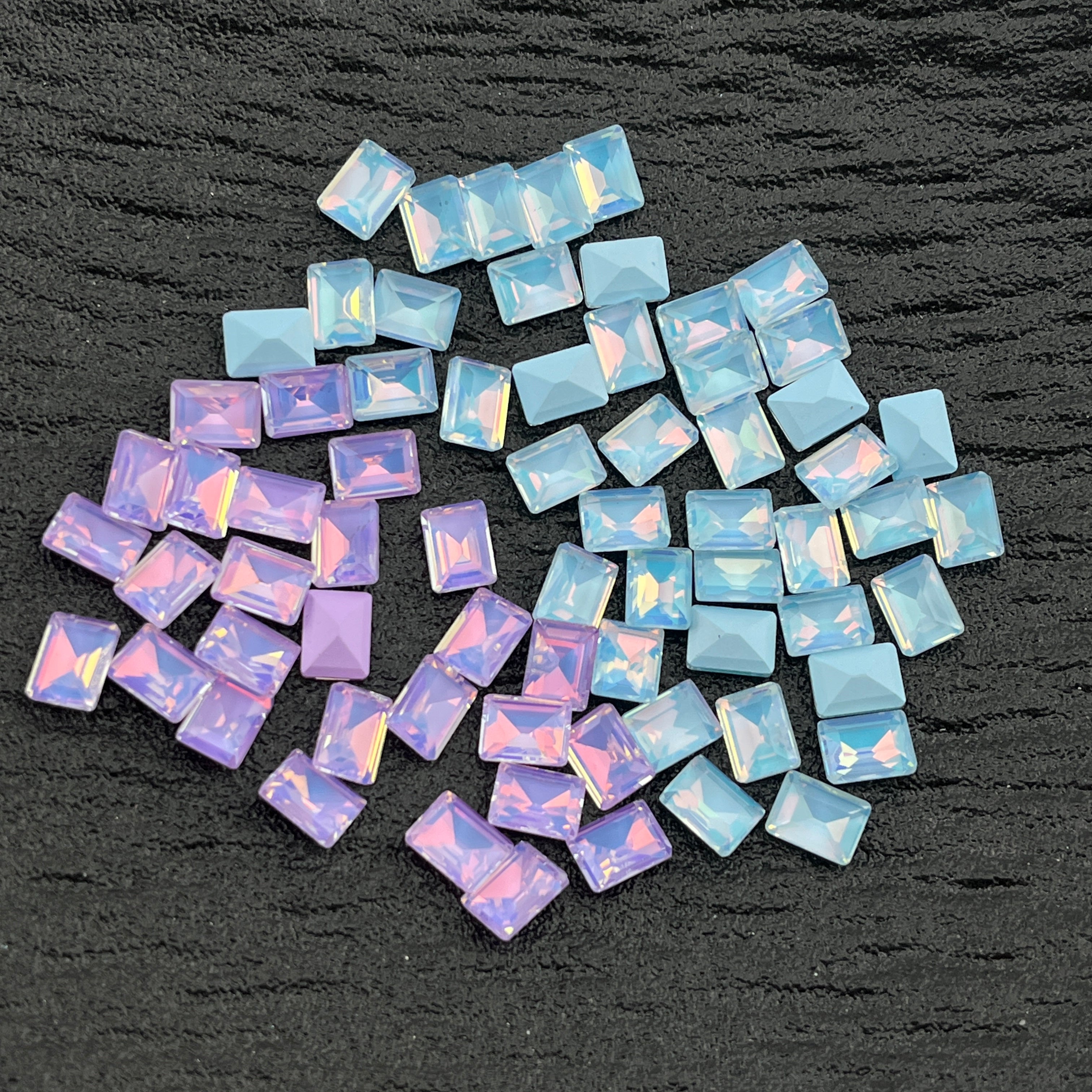 FS2261- 6*8MM Rectangular mocha Crystal Charms patch