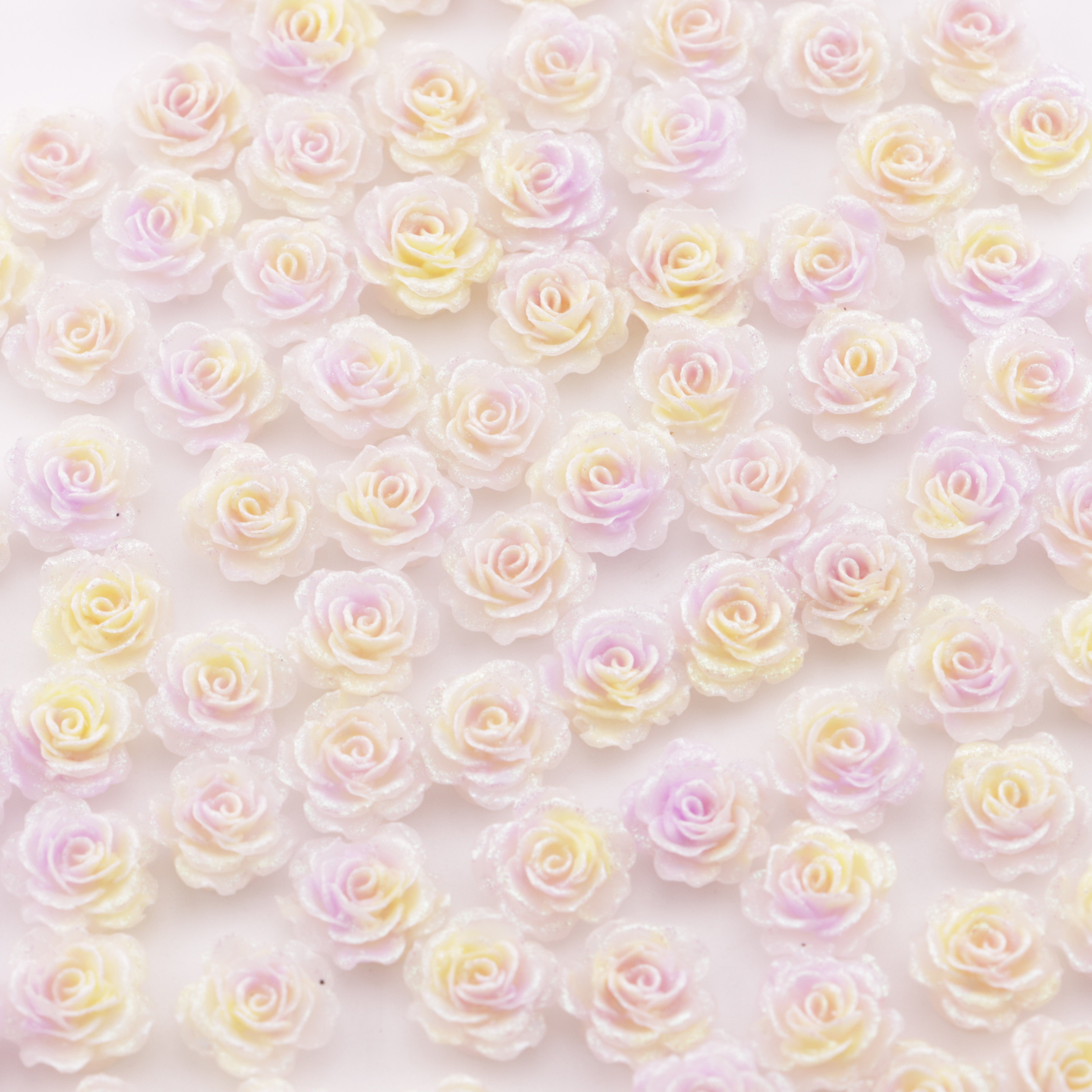 FS5733- 10mm Soft Flower Charms Soft Flower Patches Luminous Glow-In-The-Dark